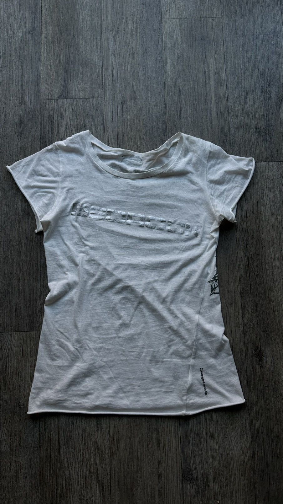 Le Grande Bleu (L.G.B.) Bedrock x L.G.B white t-shirt undercover