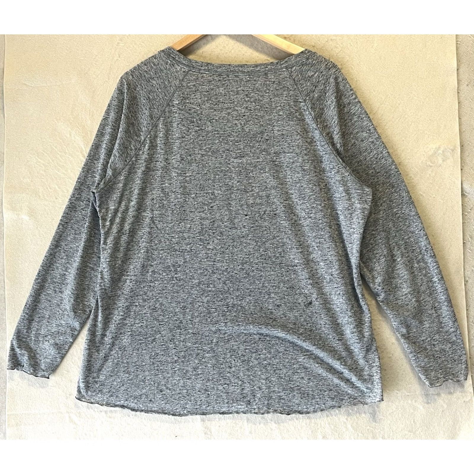 Athleta Athleta Women's Long Sleeve Top Charcoal Heather Gray Casual 1X Size XL / US 12-14 / IT 48-50 - 2 Thumbnail