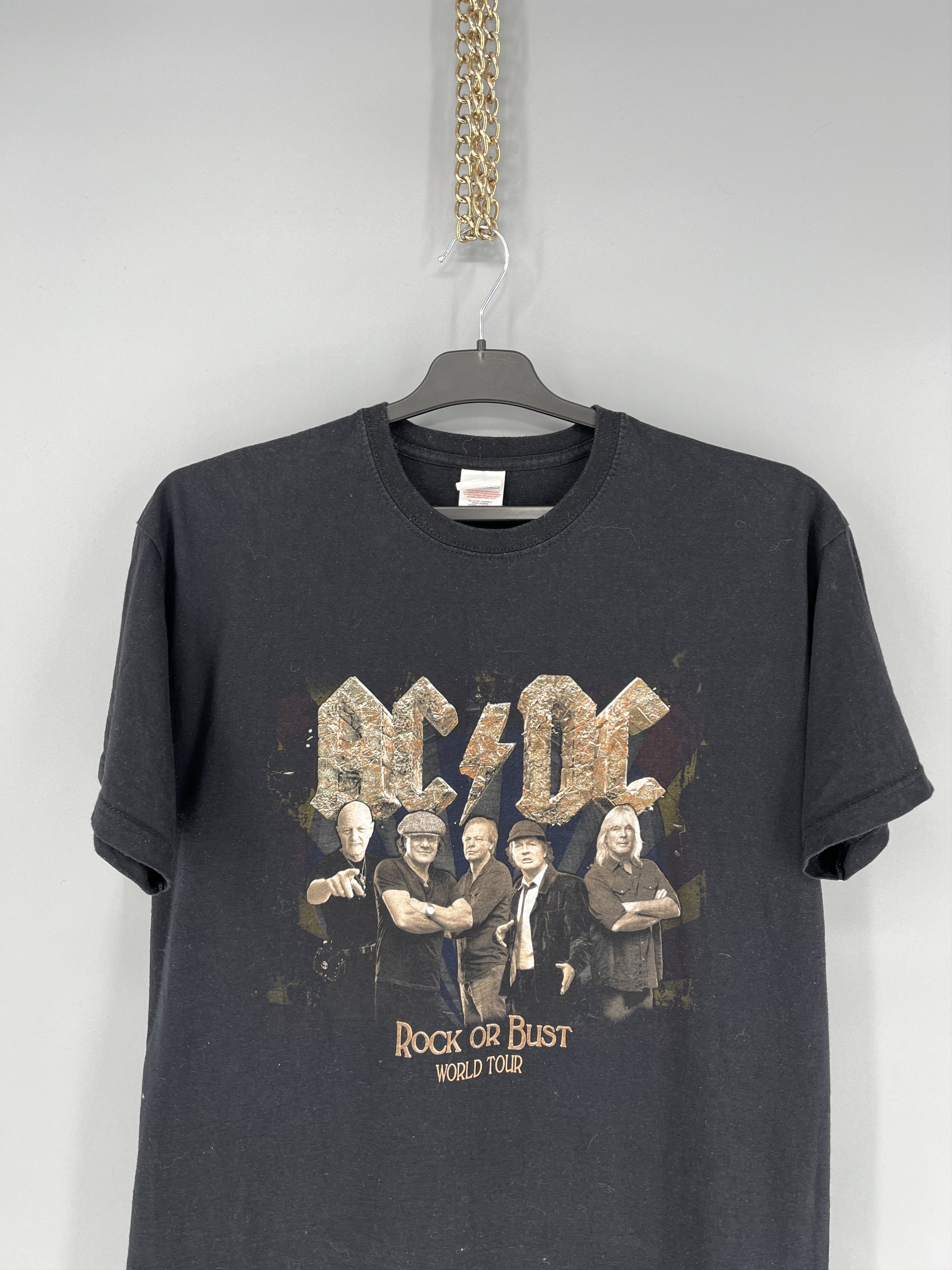 AC/DC × Vintage Vintage Y2K ACDC Rock or Bust Heavy Metal Rock T-Shirt Like Size US L / EU 52-54 / 3 - 6 Thumbnail