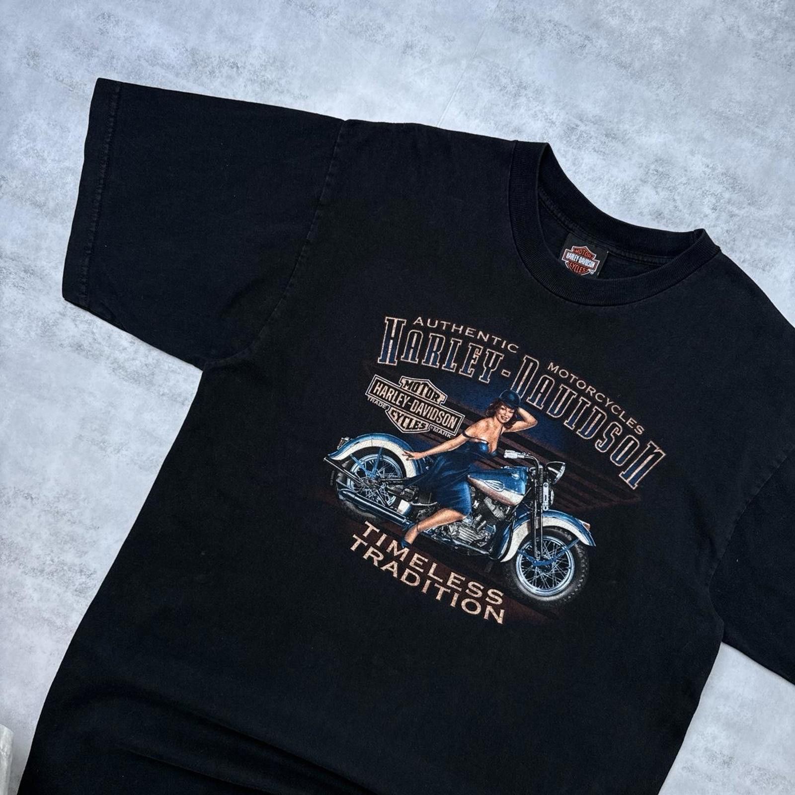 Harley Davidson Y2K Harley Davidson 00s Ibiza Spain Motorcycle T shirt Size US XL / EU 56 / 4 - 4 Thumbnail