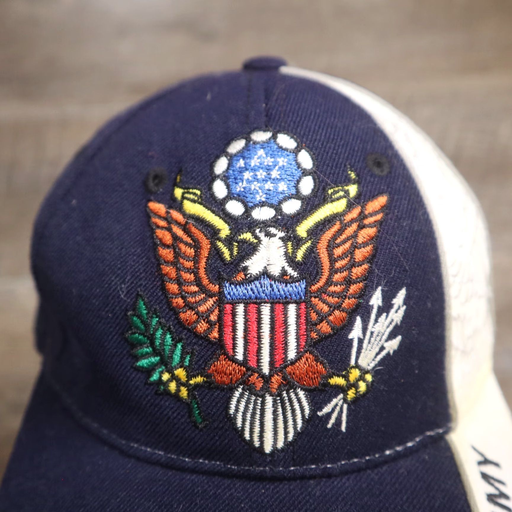 Vintage VINTAGE US Army Hat Ball Cap Unisex Adjustable Adult Blue Army Theme 90s Mens Womens Boys Girls Size ONE SIZE - 2 Thumbnail