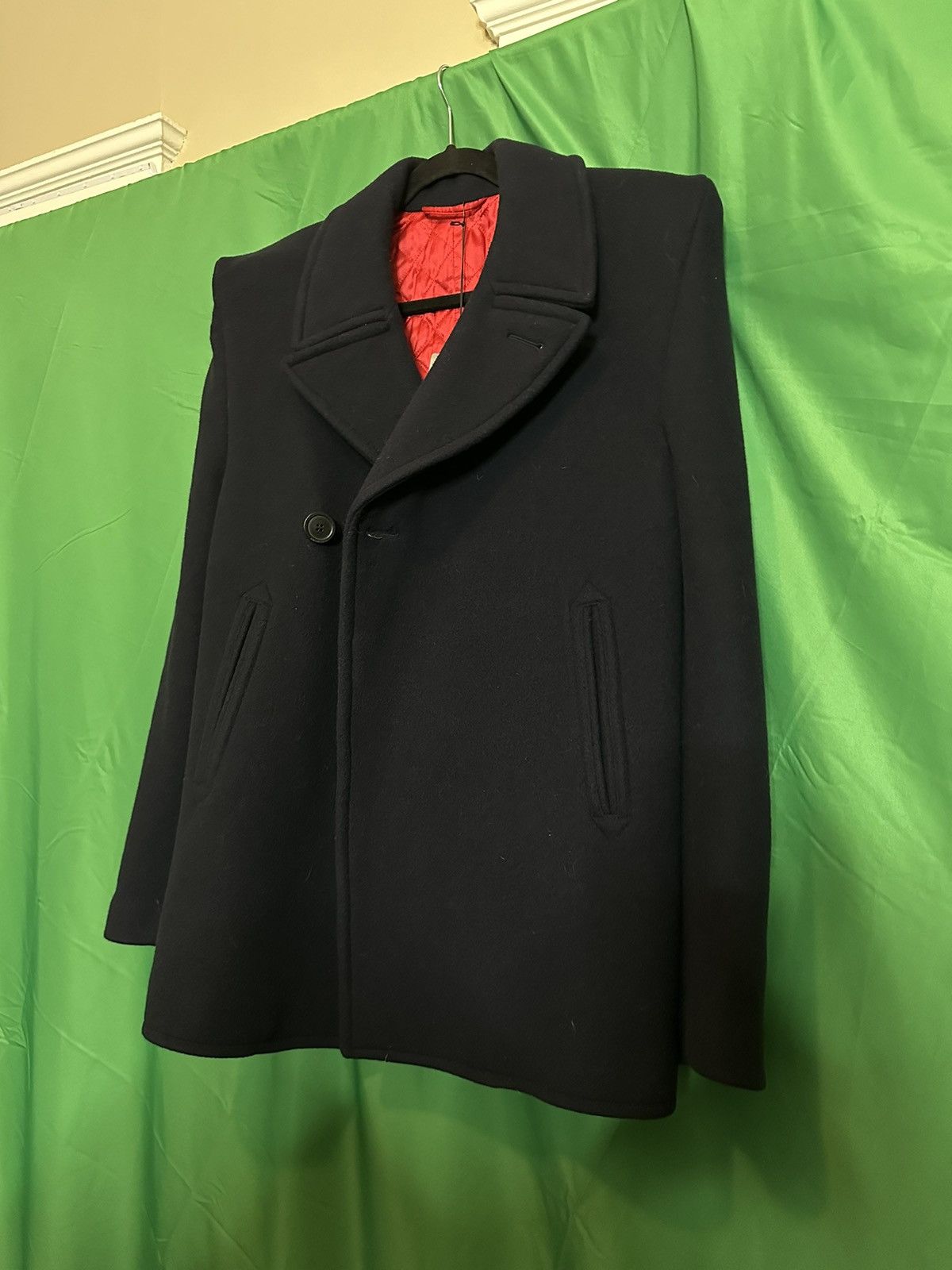 Balenciaga Padded shoulder cashmere + wool fleece 2019 peacoat NWT Size US S / EU 44-46 / 1 - 16 Thumbnail