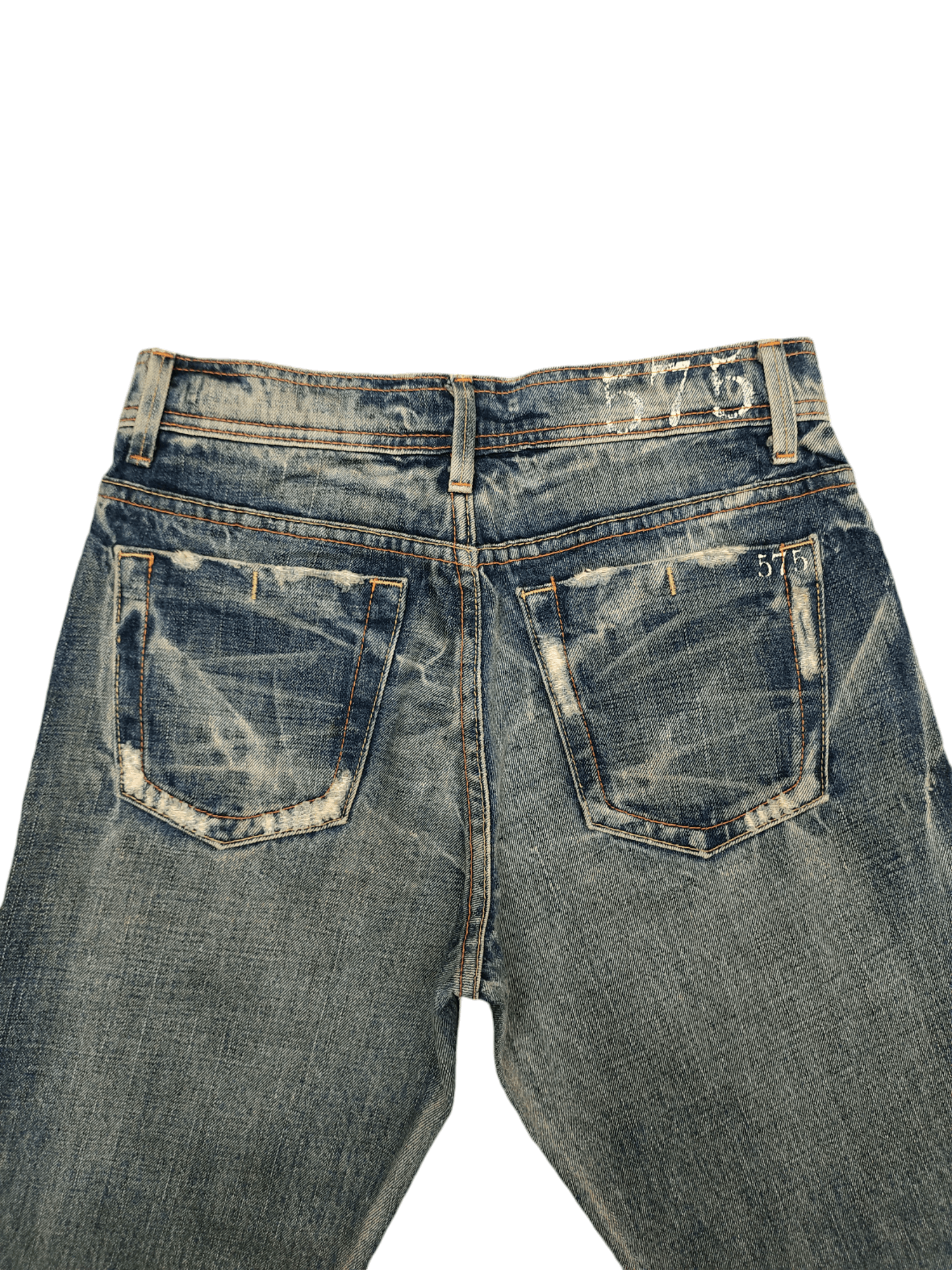 If Six Was Nine Flare Jeans 575 Denim Clawmark Distress Faded Bootcut Y2k Size US 29 - 15 Thumbnail