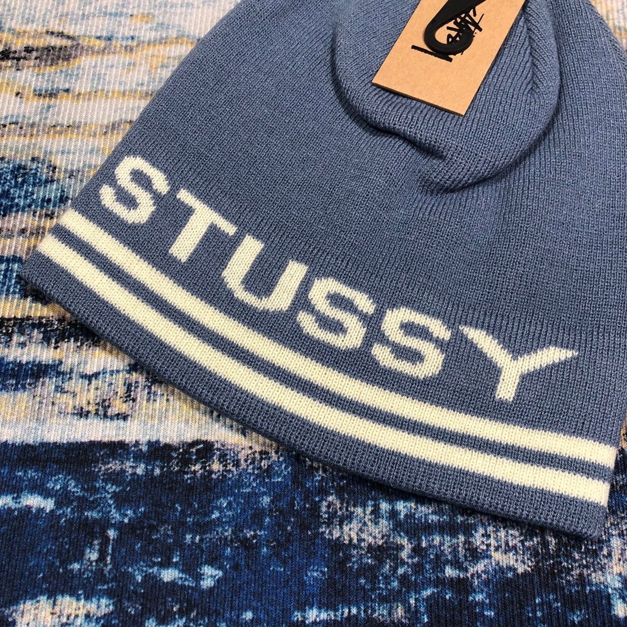 Stussy × Vintage Stussy Jacquard Stripe Skullcap Beanie Size ONE SIZE - 3 Thumbnail