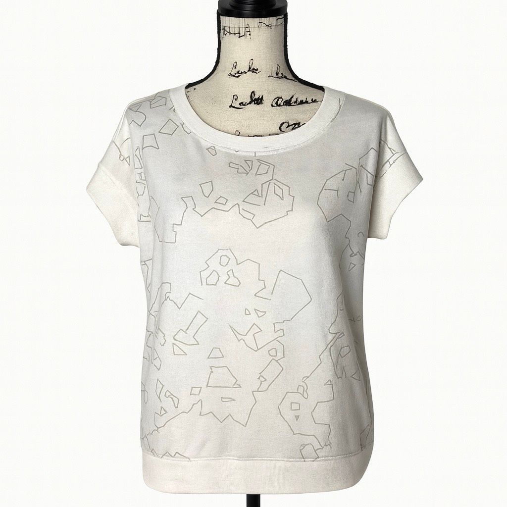 Other Graphic Sweatshirt Tee | White Modern Abstract Design | Size Size M / US 6-8 / IT 42-44 - 1 Thumbnail