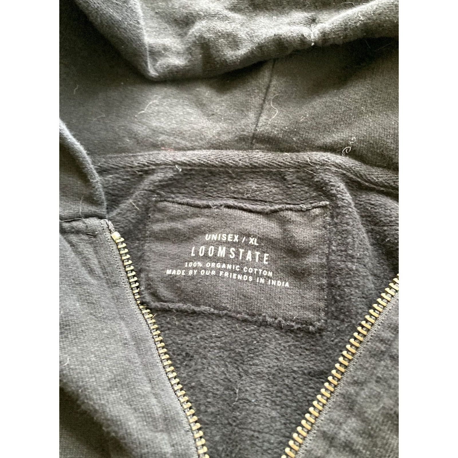 Market Loomstate Whole Foods Market Full Zip Hoodie Mens XL Black Logo Health Food Store Tight Zip Sweatshirt Size US XL / EU 56 / 4 - 6 Thumbnail