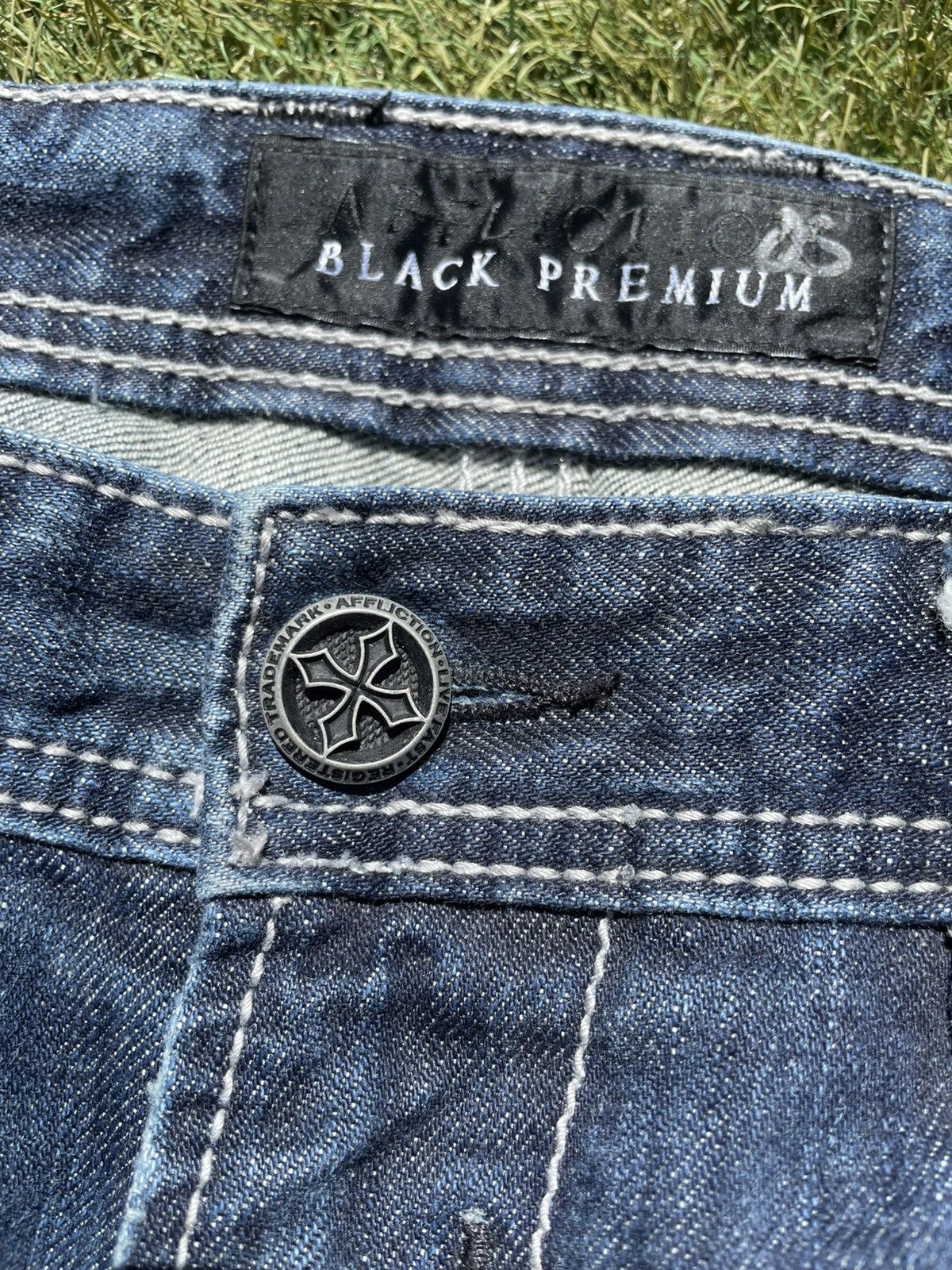 Affliction Vintage Affliction Copper Boot Cut Washed Blue Jeans Size 36 Size US 36 / EU 52 - 5 Thumbnail