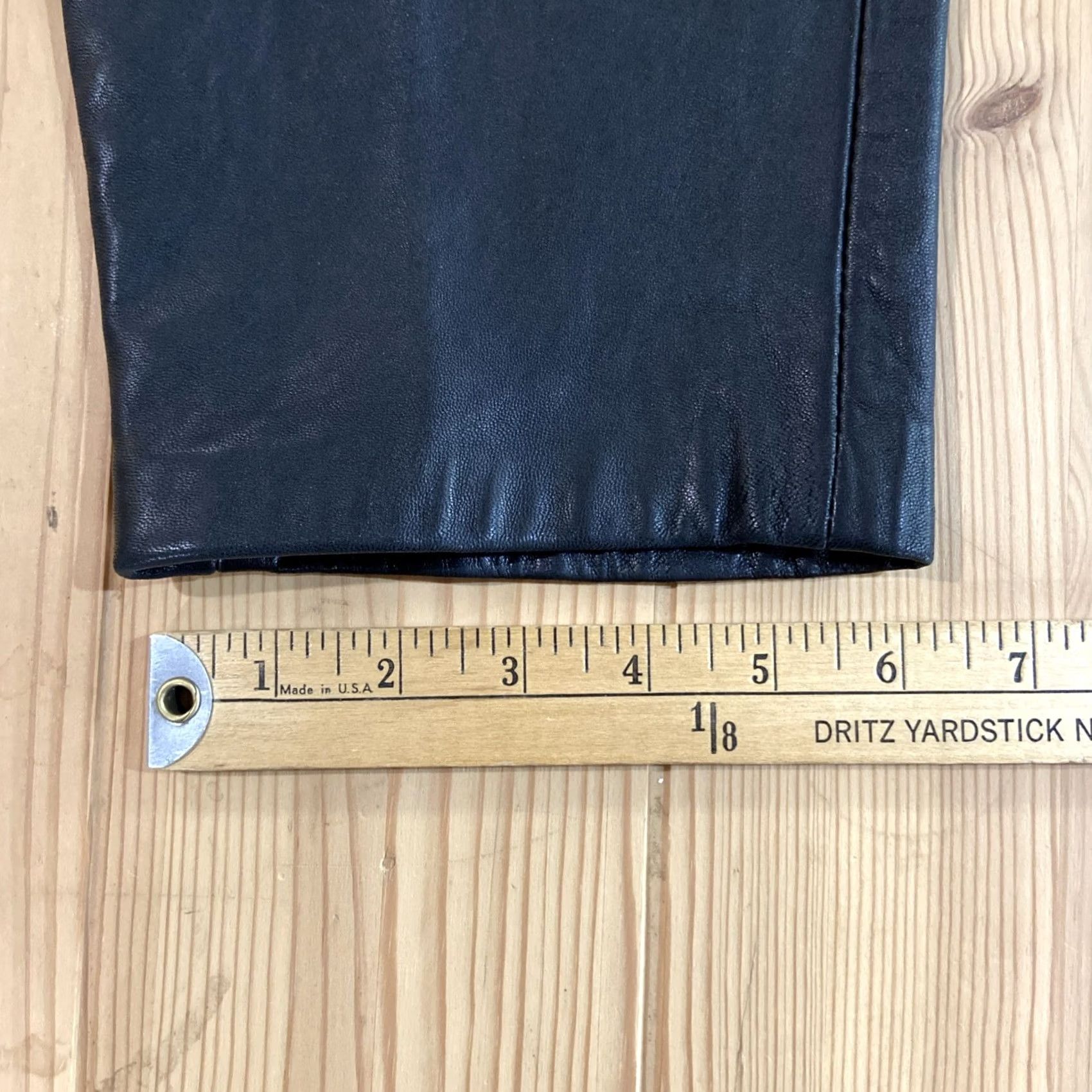 Vintage Valerie Stevens Leather Pants Women’s 8 Black Lined Straight Fit 90s Punk Biker Grunge Formal Workwear Size 30" / US 8 / IT 44 - 6 Thumbnail