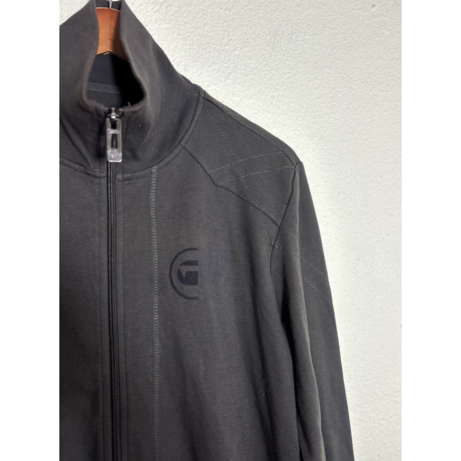 Vintage G Star Raw Mens XL Sweatshirt Full Zip Long Sleeve 100% Cotton Gray Stars Size US XL / EU 56 / 4 - 5 Thumbnail