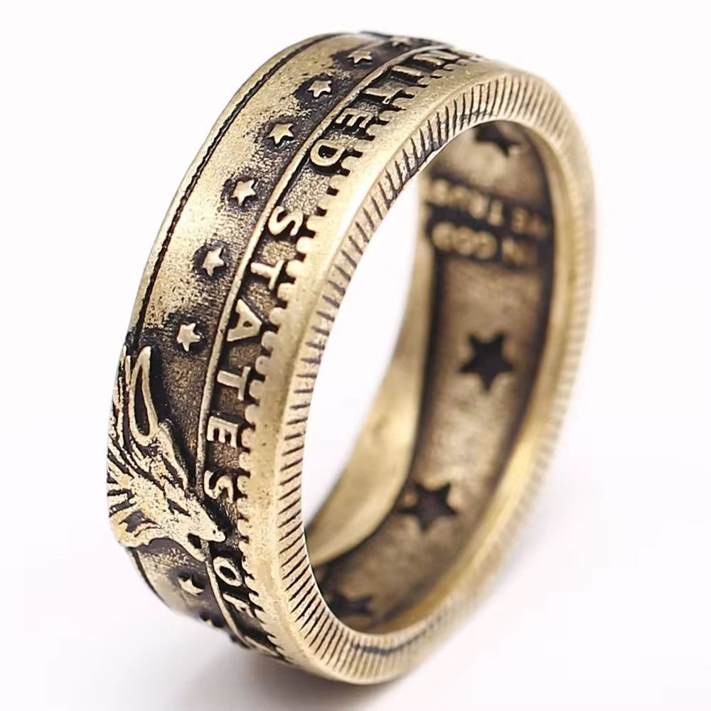 Jewelry × Vintage Vintage Bronze Stars wolf Ring (size 7-13) Size ONE SIZE - 4 Thumbnail
