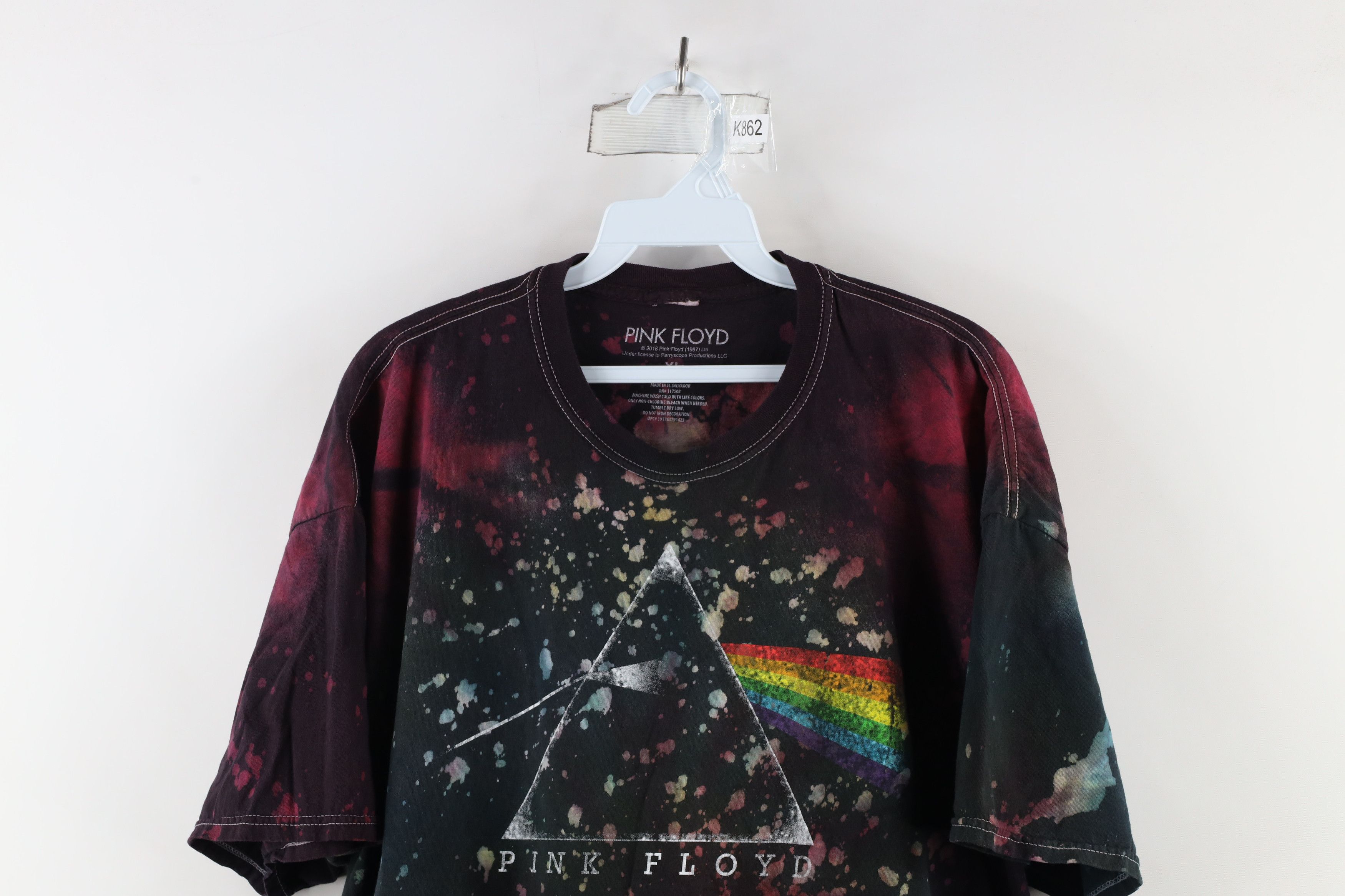 Vintage Retro Pink Floyd Rainbow Dark Side of the Moon Band T-Shirt Size US XL / EU 56 / 4 - 2 Thumbnail