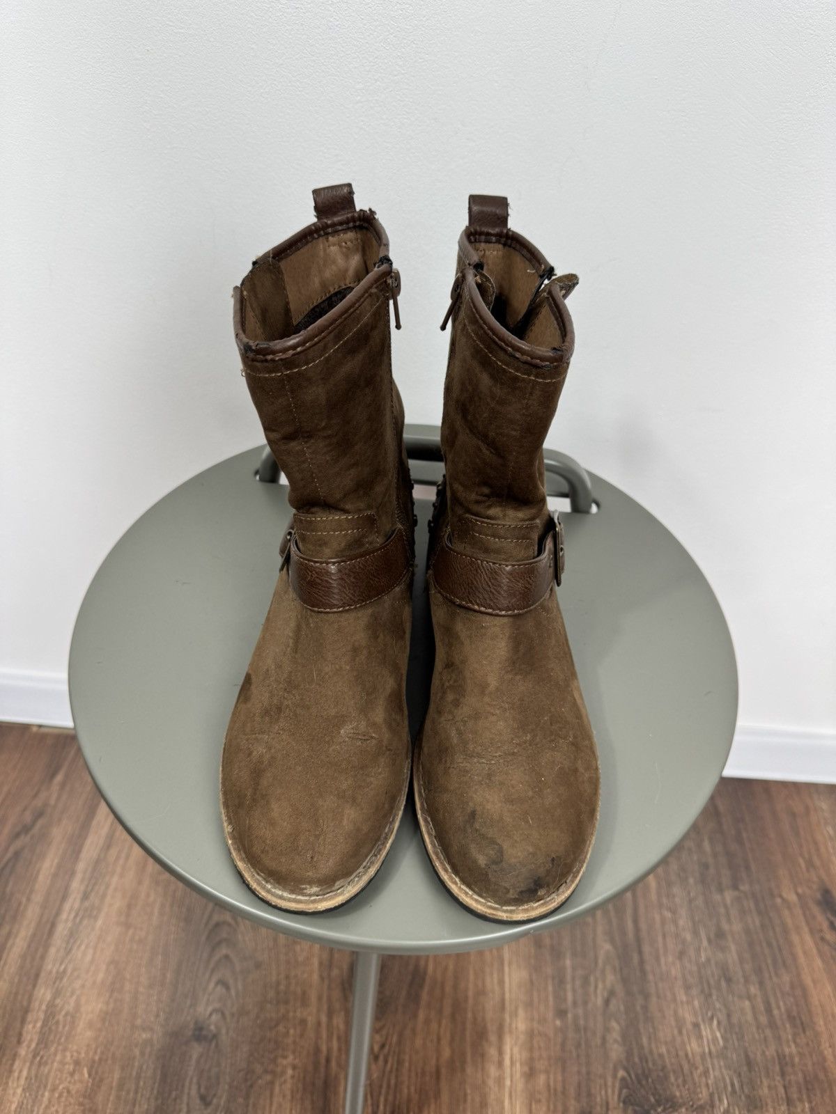Other Vintage Distressed Avant Garde Buckle Ankle Boots Size EU 39 Size US 8 / IT 38 - 5 Thumbnail