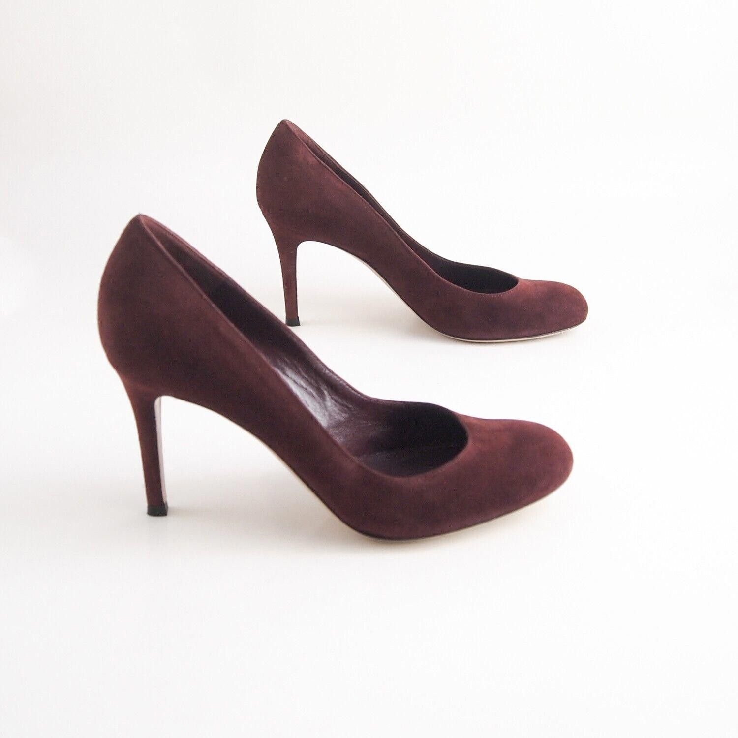Gianvito Rossi Gianvito Rossi Mid Heel Pumps Burgundy Suede US 6.5 EU 36.5 Size US 6.5 / IT 36.5 - 5 Thumbnail
