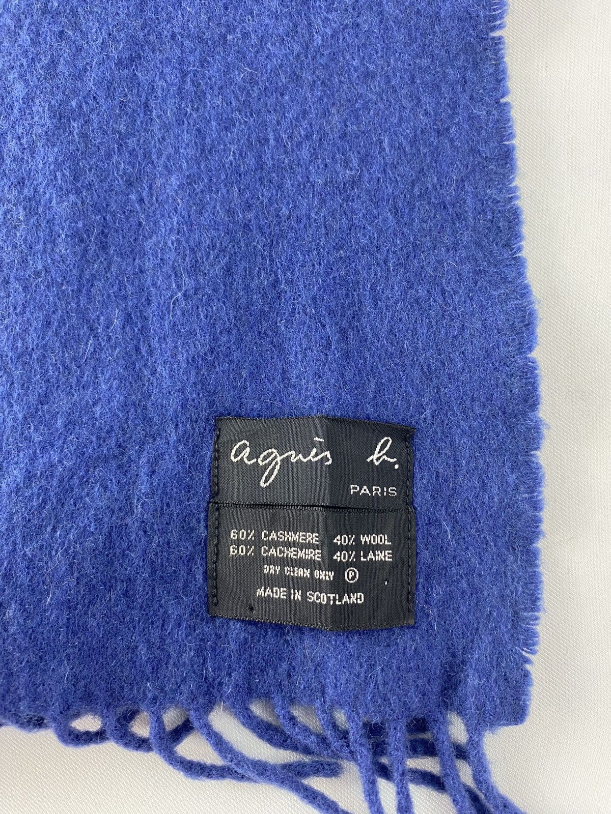 agnes b. Vintage Agnes B Paris Cashmere Plain Scarf Size ONE SIZE - 4 Thumbnail