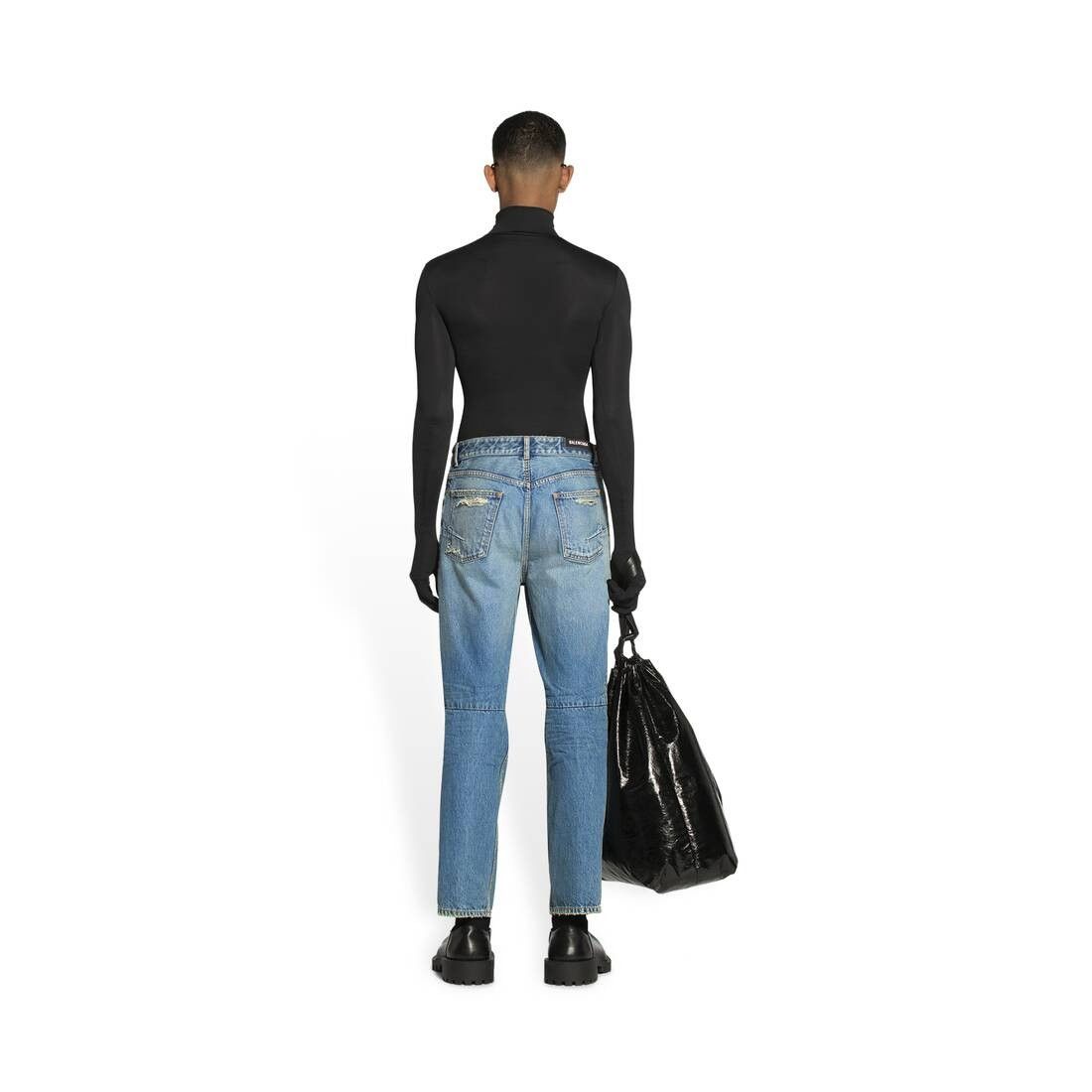 Balenciaga o1mt1gz0924 Biker Darts Pants in Blue Size US 30 / EU 46 - 4 Thumbnail