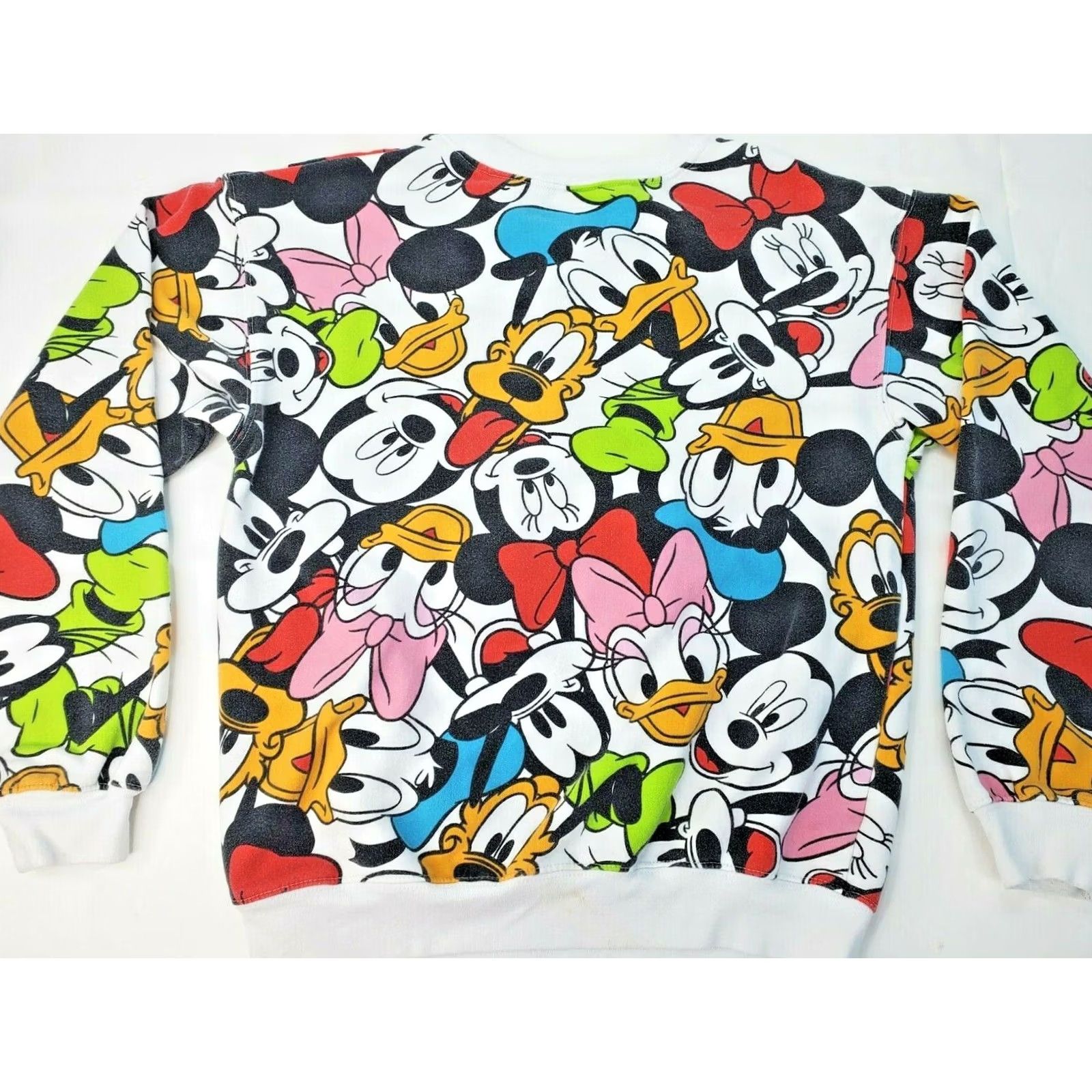 Disney VINTAGE Disney Mickey & Friends All Over Print Pullover Sweater Women S White Red Size S / US 4 / IT 40 - 7 Thumbnail