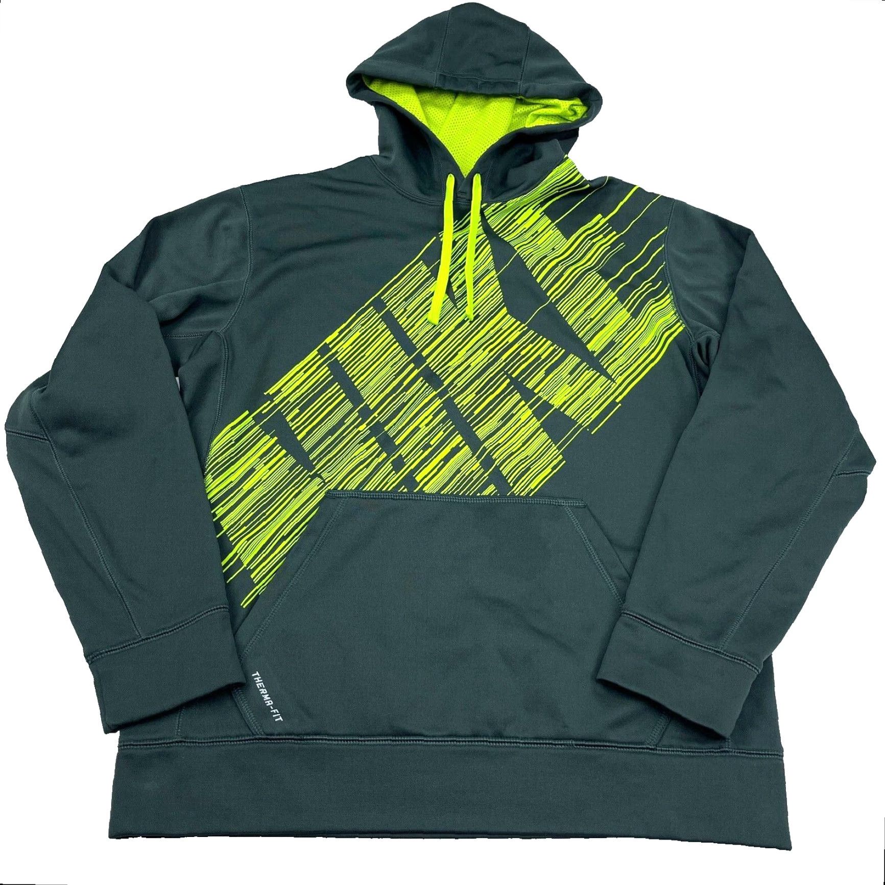 Nike Nike Hoodie Men Medium Green Therma Fit Sweatshirt Sports Logo Pullover Size US M / EU 48-50 / 2 - 2 Thumbnail