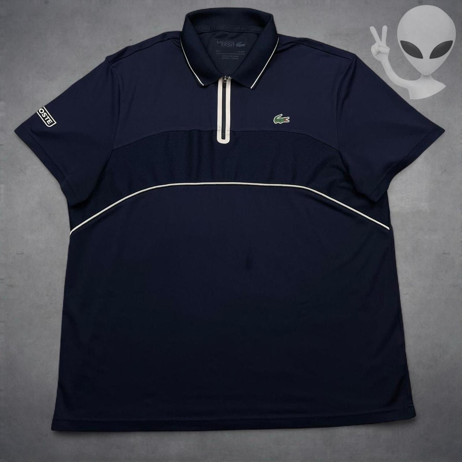 Lacoste Lacoste Sport Quarterzip tennis Polo Shirt Regular 2XL Pique Size US XXL / EU 58 / 5 - 2 Thumbnail