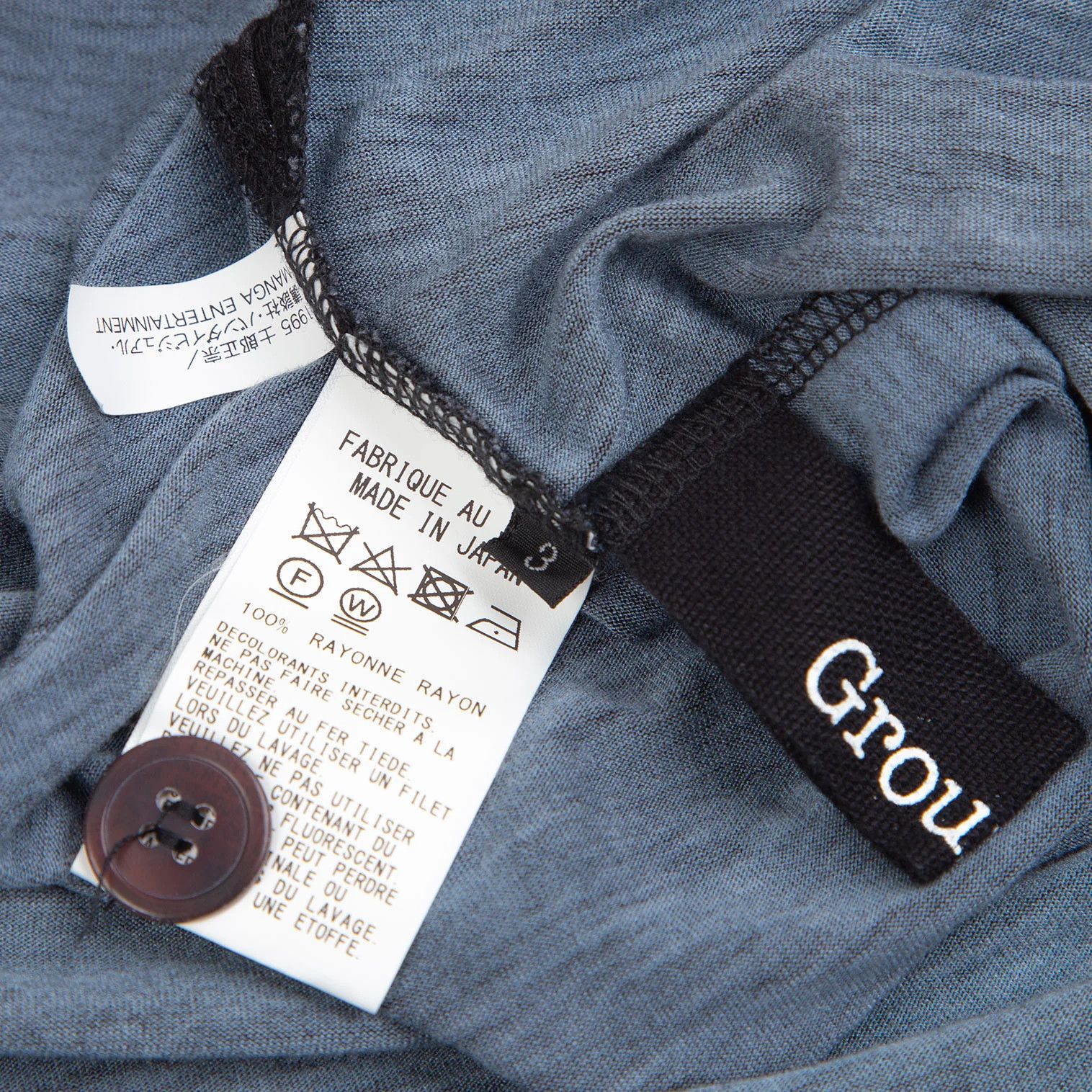 Yohji Yamamoto Rayon Long Sleeve T-Shirt in Black Size 3 Size US L / EU 52-54 / 3 - 14 Thumbnail