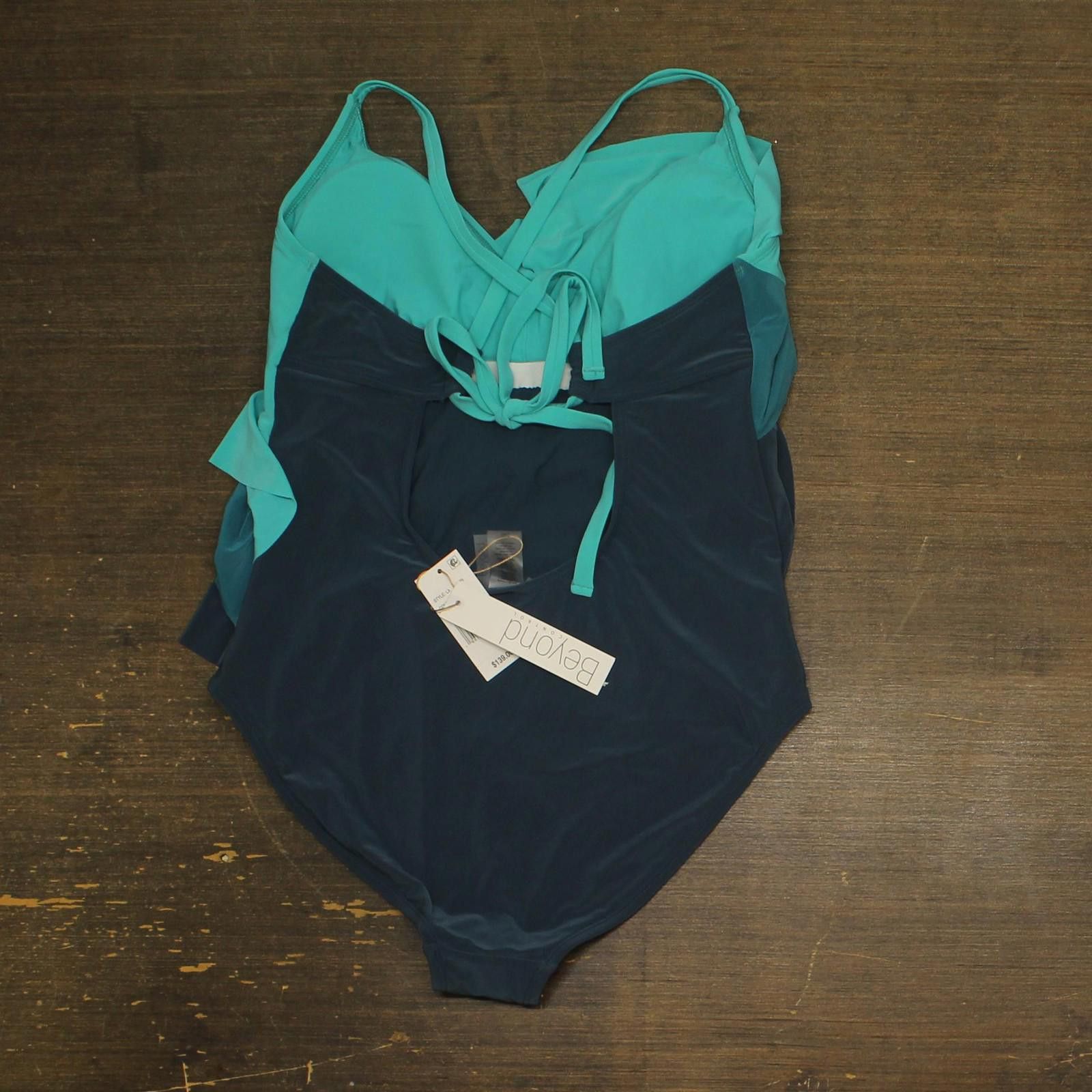 Other Beyond Control One Piece Swimsuit Blue / Green 12 Size ONE SIZE - 2 Thumbnail