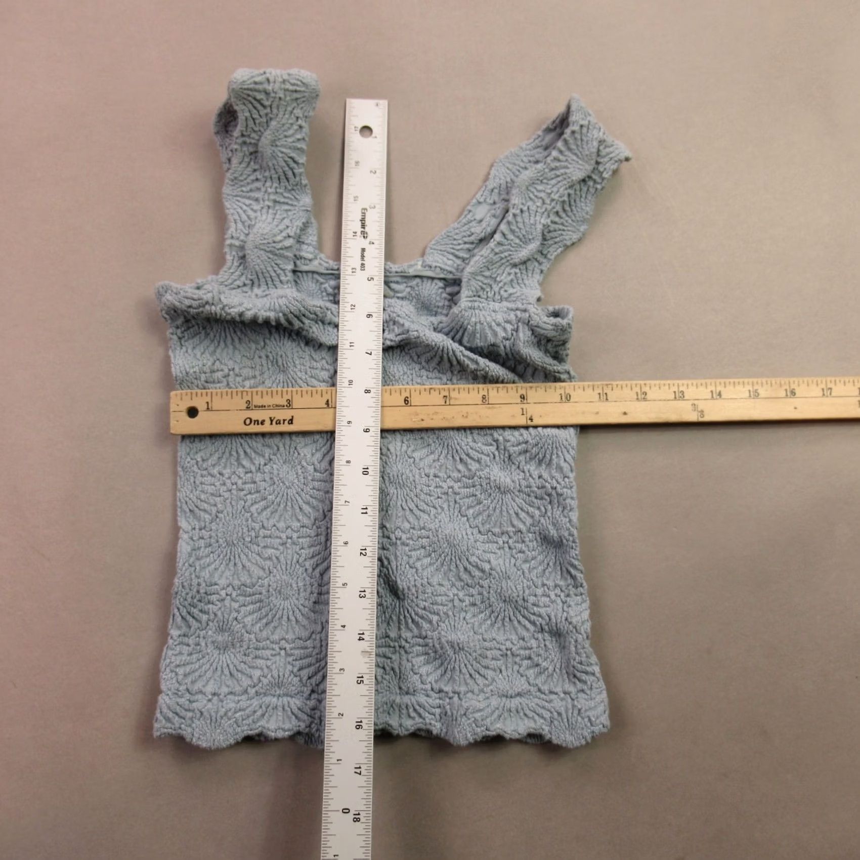Free People Free People Shirt Medium Blue Square Neck Sleeveless Pullover Womens Size M / US 6-8 / IT 42-44 - 5 Thumbnail