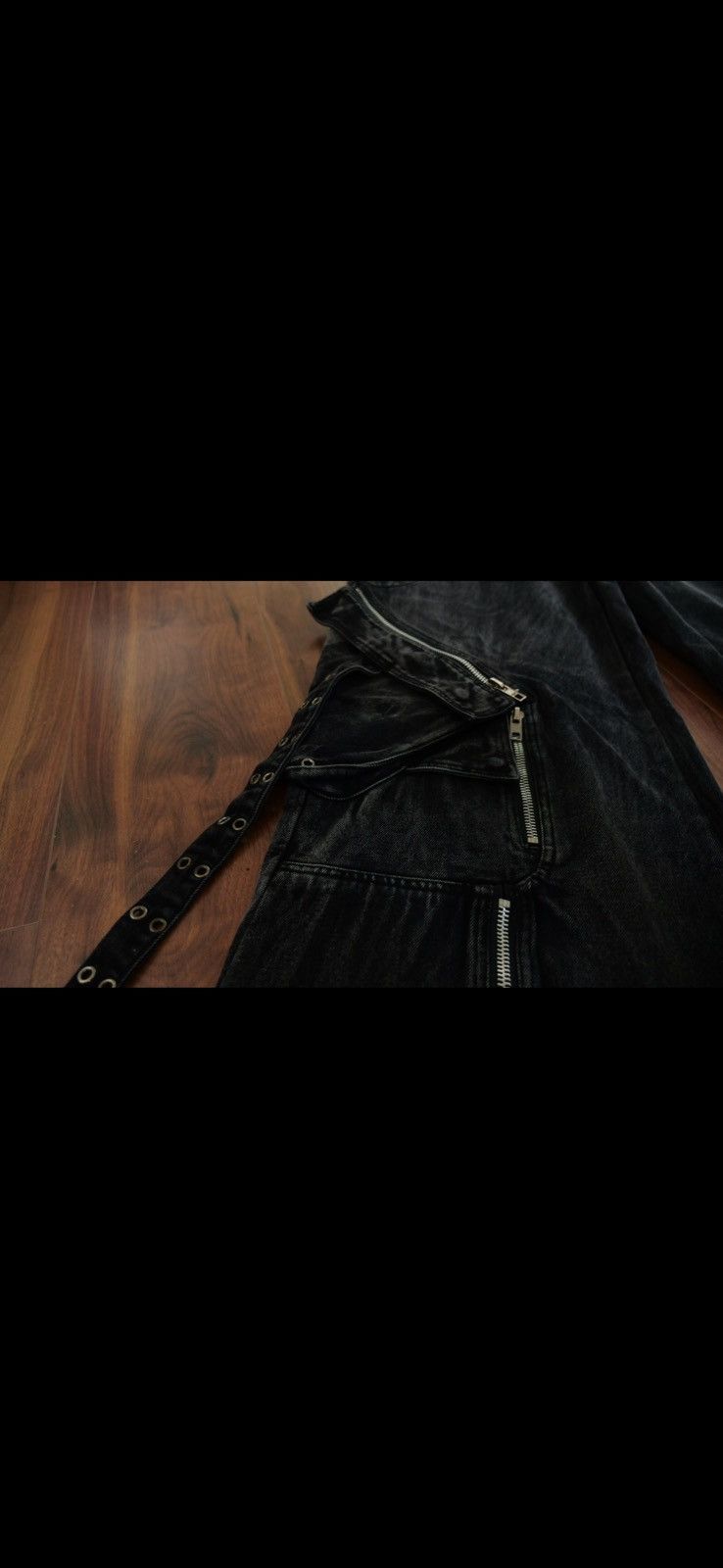 No Faith Studios No/Faith Studios Black Heavy Cargo Jeans XL Size US 36 / EU 52 - 8 Thumbnail