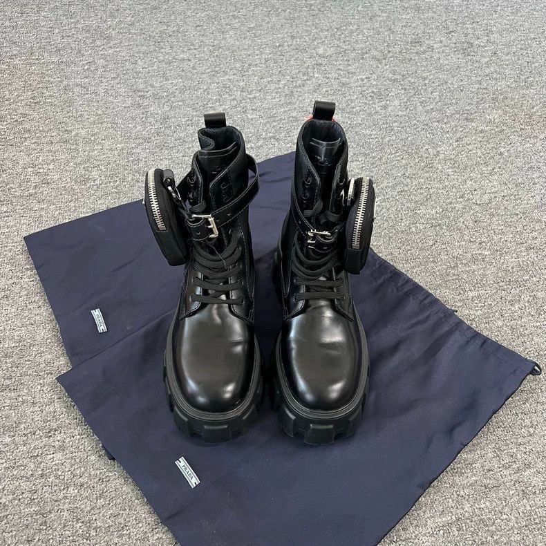 Prada Prada Thick Sole Mid Calf Boots with Bag-2506 Size US 6 / IT 36 - 2 Thumbnail