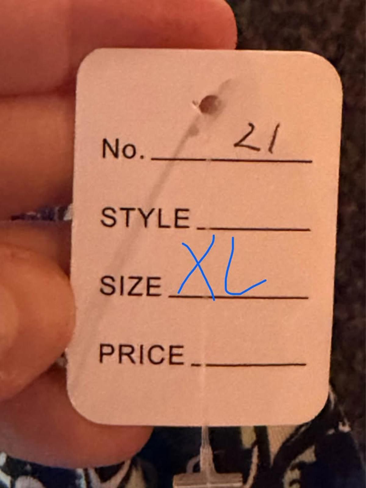Other Blue and Black Patterned V-Neck Tunic Top XL Size XL / US 12-14 / IT 48-50 - 3 Thumbnail