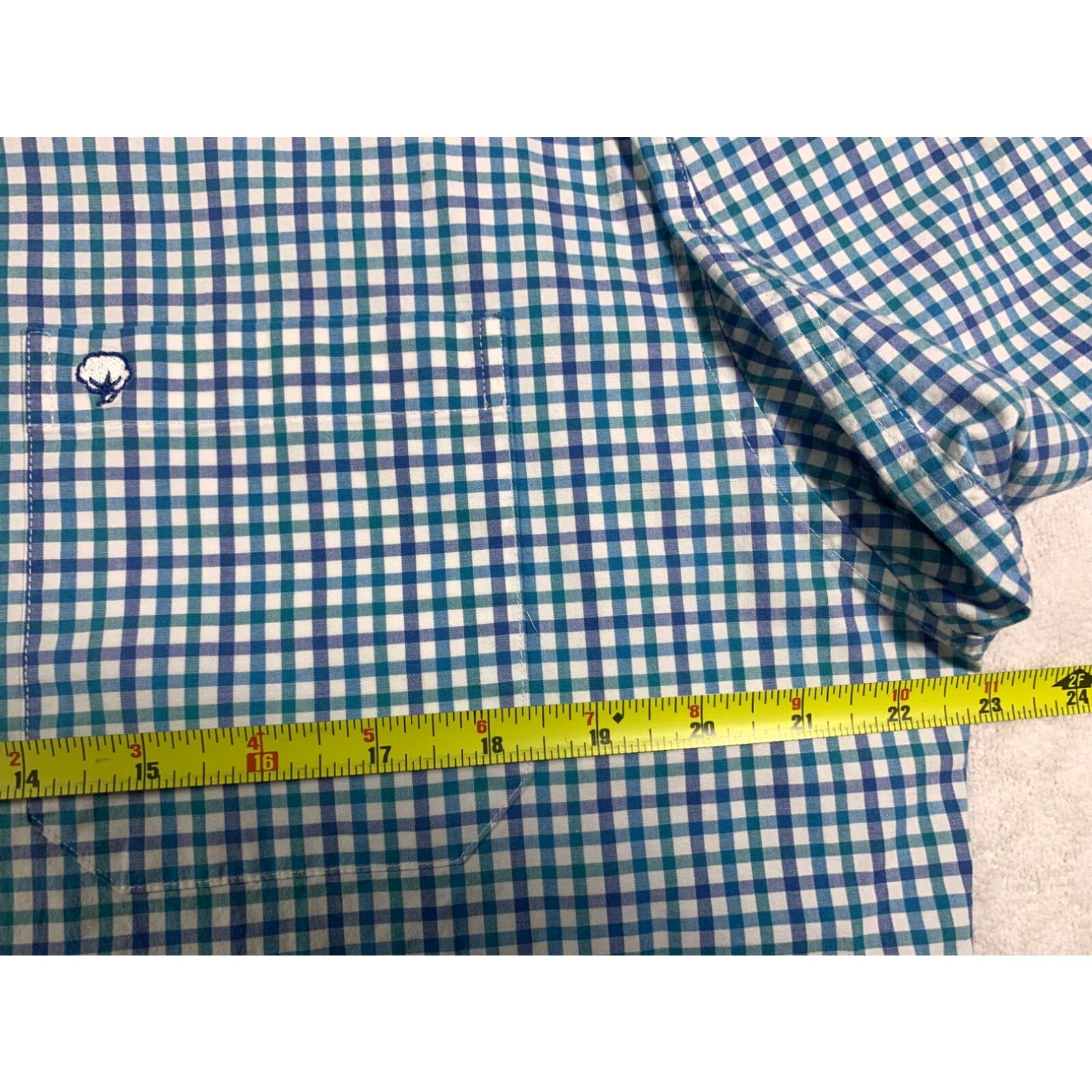 Vintage COTTON CLUB Plaid Long Sleeve Button-Up Shirt Adult Large Green Size US L / EU 52-54 / 3 - 7 Thumbnail