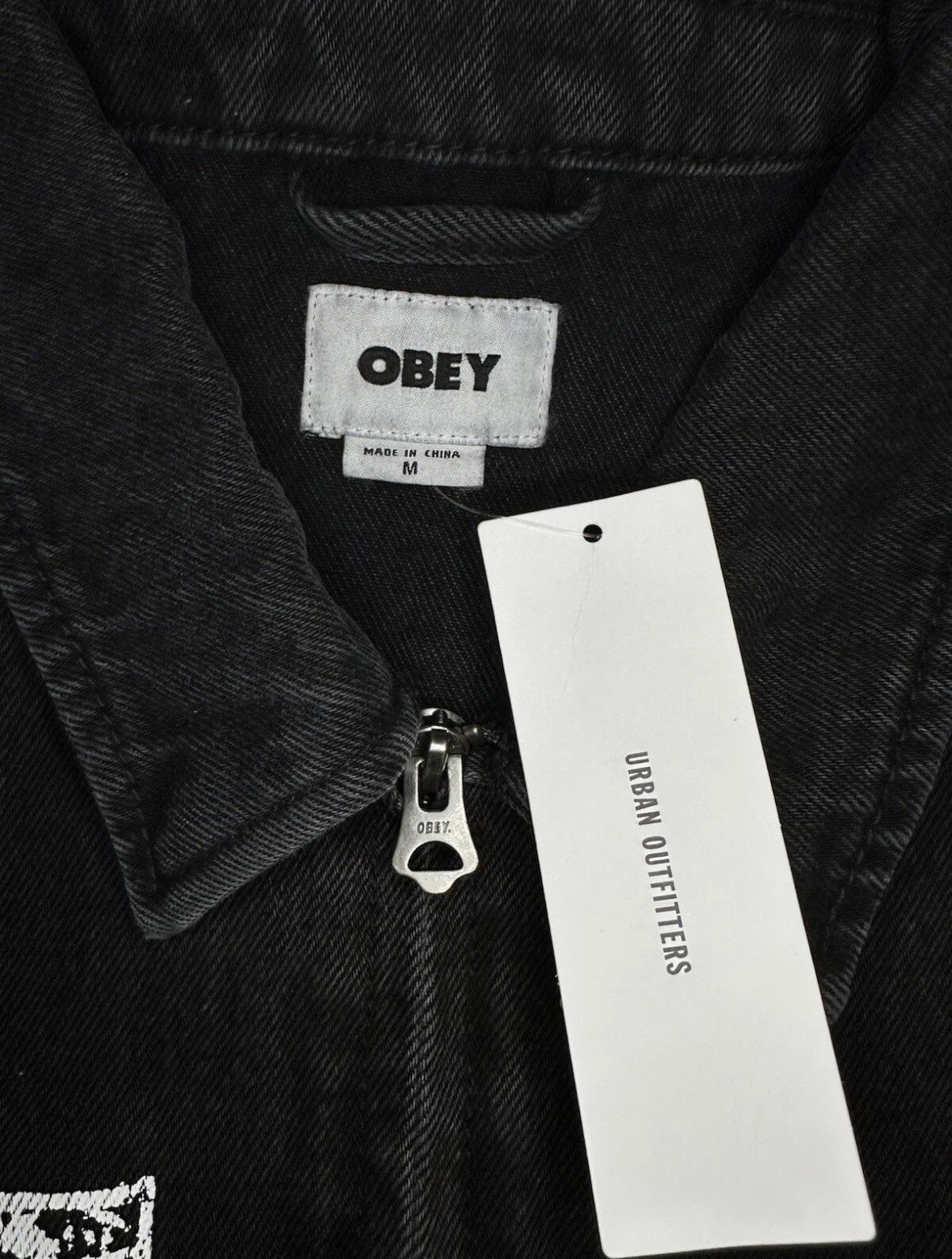 Obey Obey Propaganda Dreams Black Denim Jacket Urban Outfitters Size US M / EU 48-50 / 2 - 5 Thumbnail