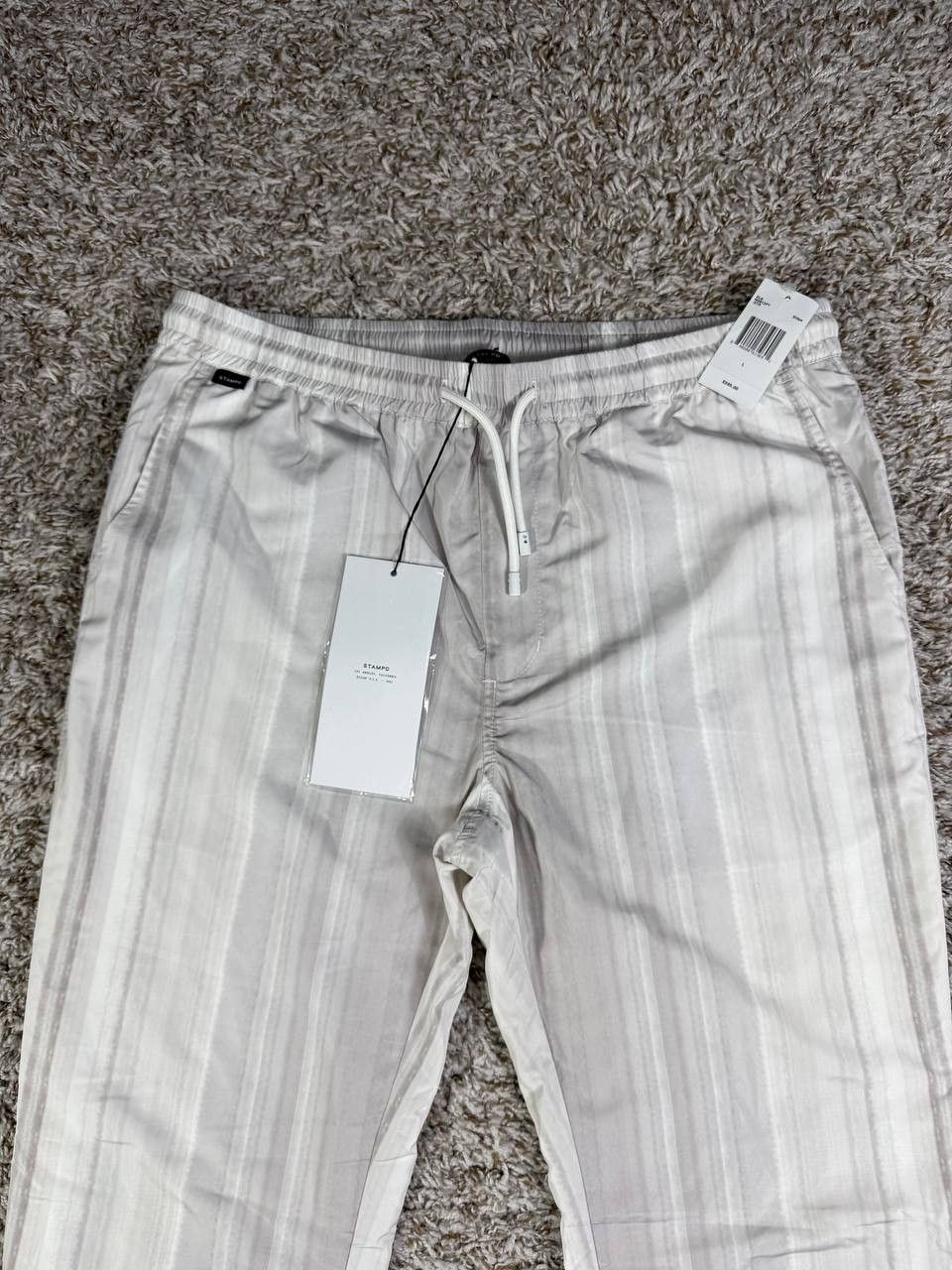 Stampd Stampd Drawstring Polyester Pants In Stripe Size US 34 / EU 50 - 2 Thumbnail