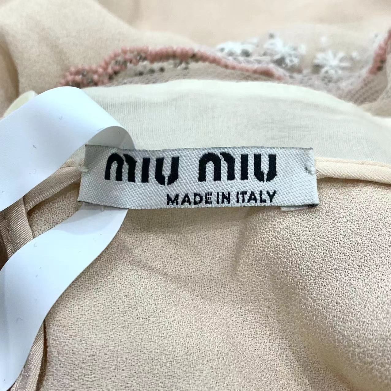 Miu Miu [MiuMiu] Beaded Peter Pan Collar Sleeveless Top Pink EU 40/M Size S / US 4 / IT 40 - 2 Thumbnail