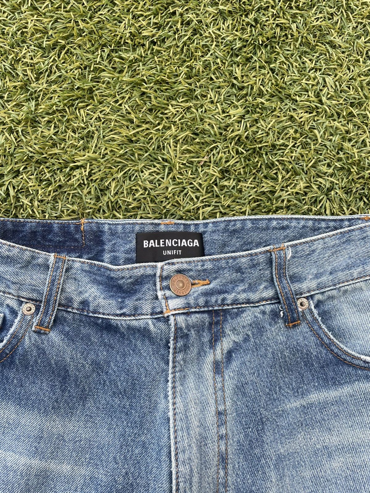 Balenciaga AW21 “Afterworld” - Balenciaga Slash Camo Denim Size US 31 - 2 Thumbnail