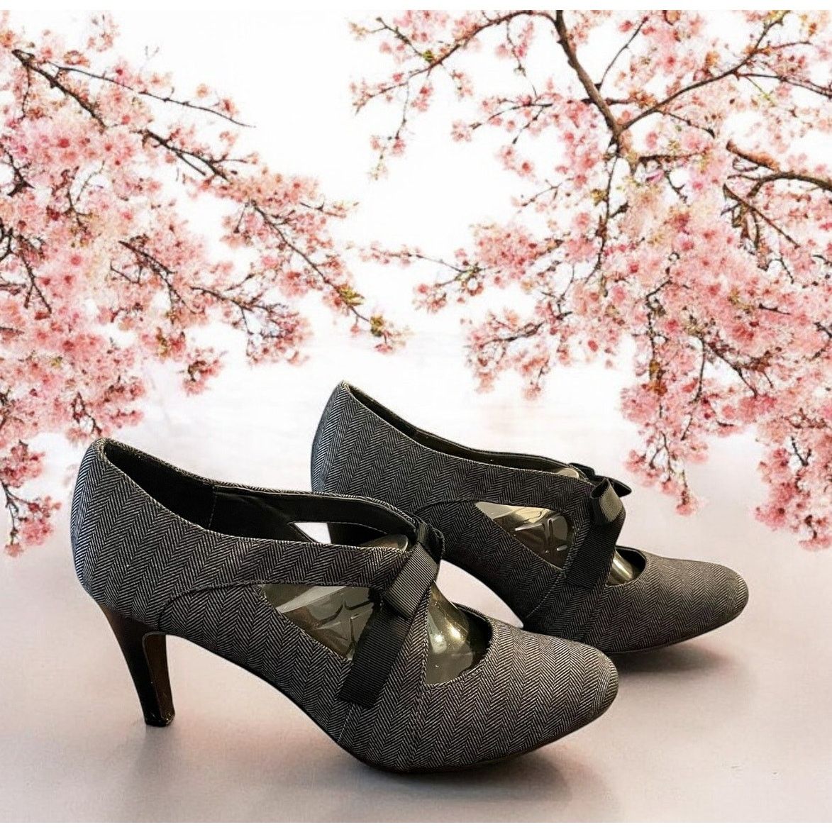 Unknown London Ann Marino Women's Mary Jane Shoes Heels Pumps Gray Size 10M Size US 10 / IT 40 - 3 Thumbnail