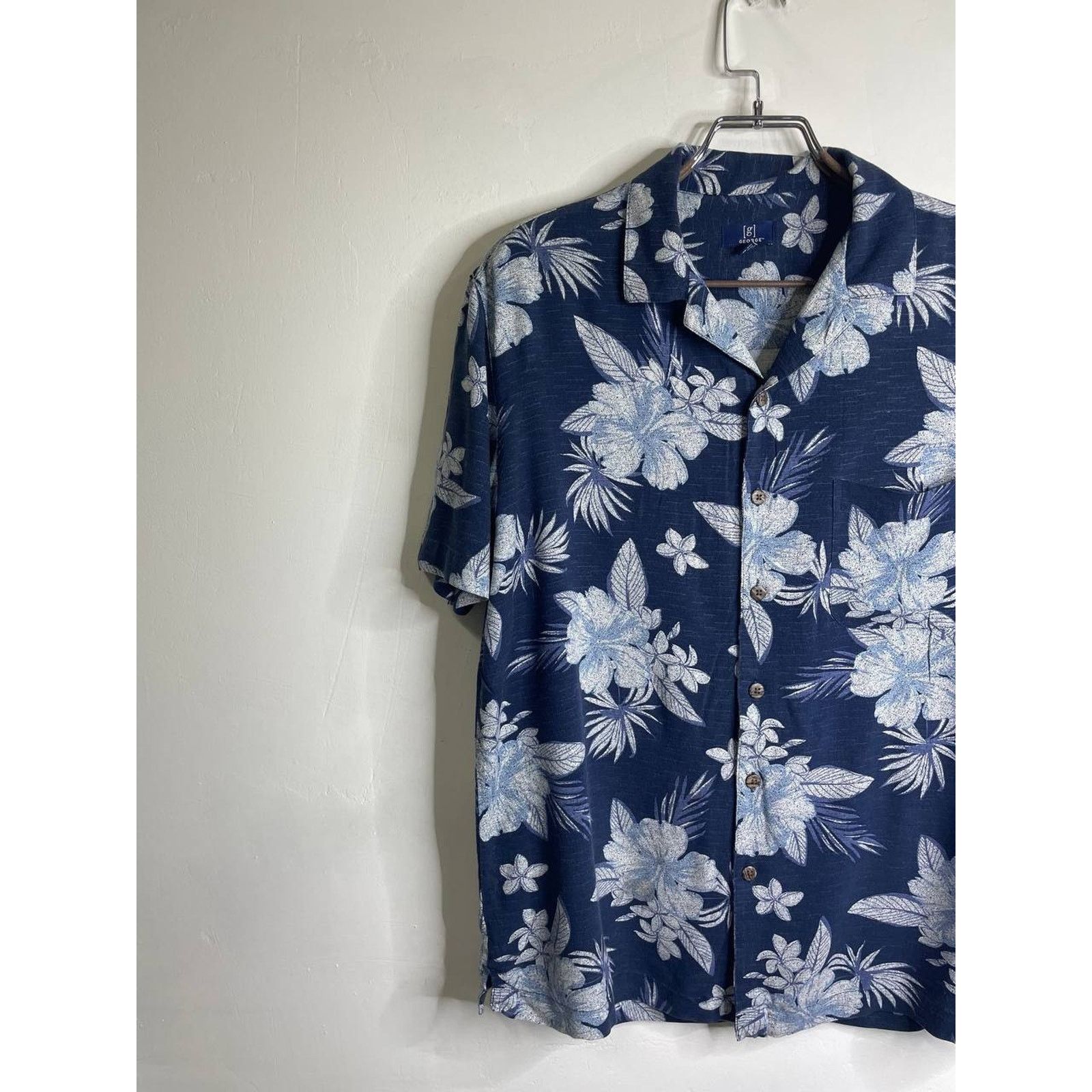 George Vintage George Floral Hawaiian Shirt Flowers M Short Sleeve Size US M / EU 48-50 / 2 - 4 Thumbnail