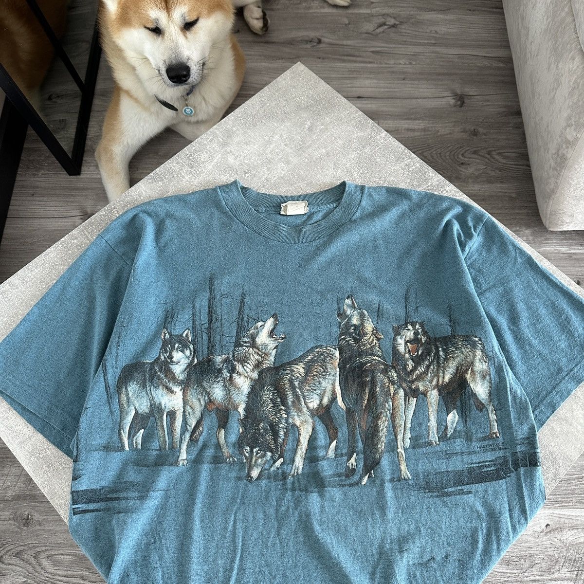 Habitat Vintage 90s Habitat Wolf Pride tee AOP Animals y2k rare og Size US XL / EU 56 / 4 - 5 Thumbnail