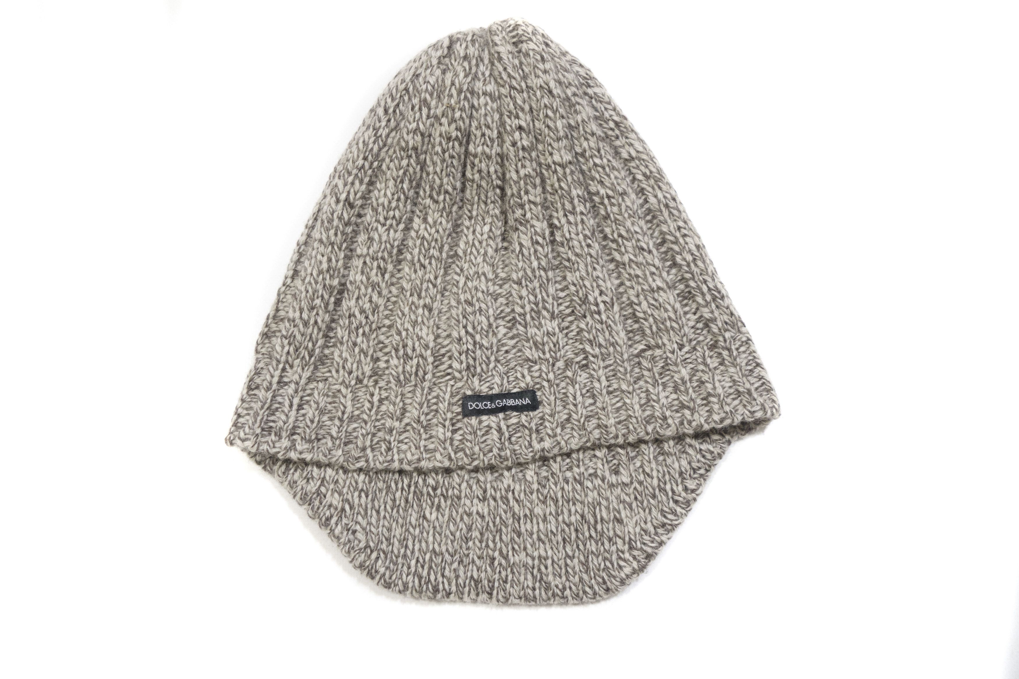 Dolce & Gabbana Logo Wool Knit Visor Hat Size ONE SIZE - 4 Thumbnail