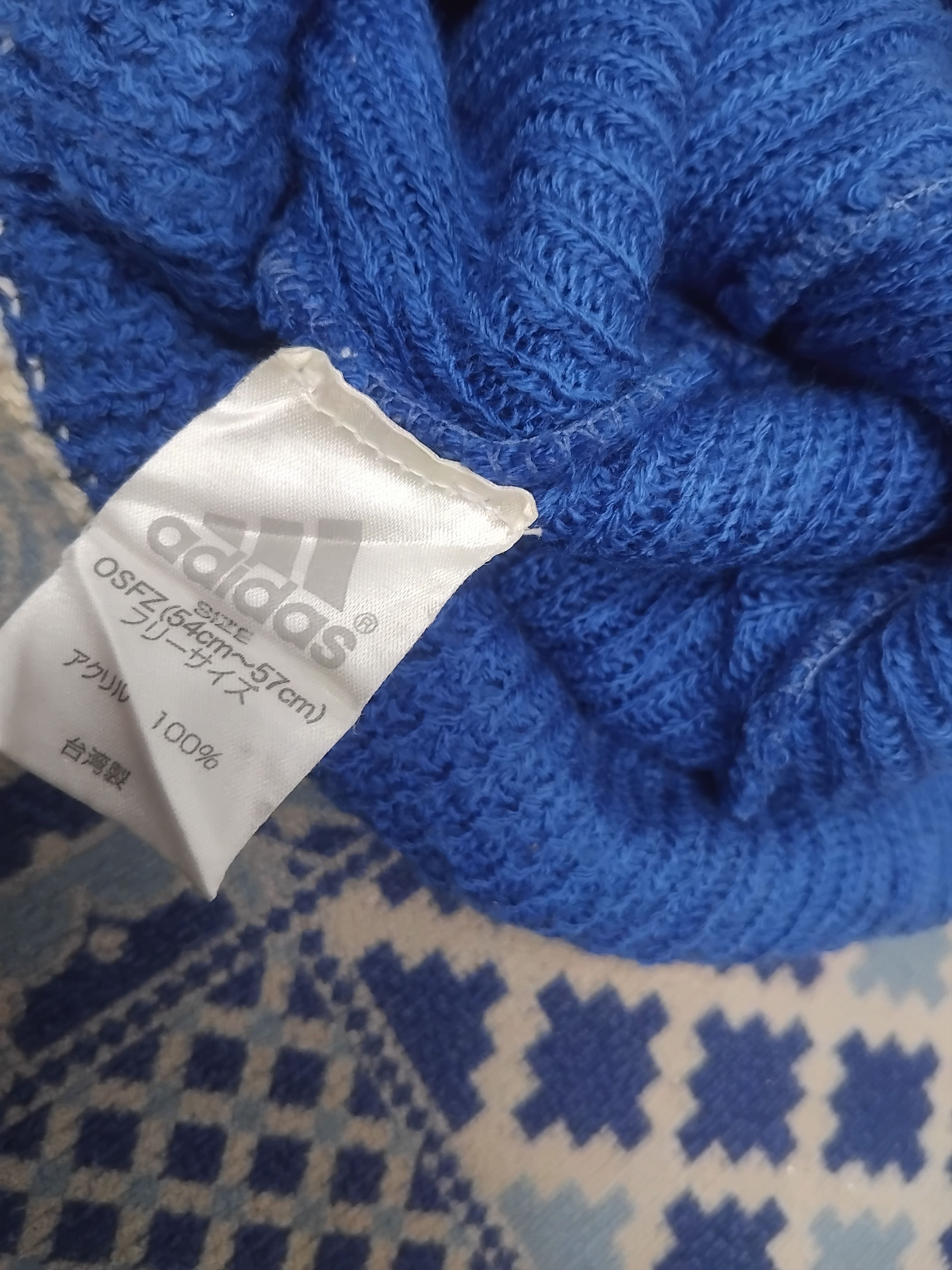 Adidas Adidas stripe blue colour short beanie Size ONE SIZE - 2 Thumbnail