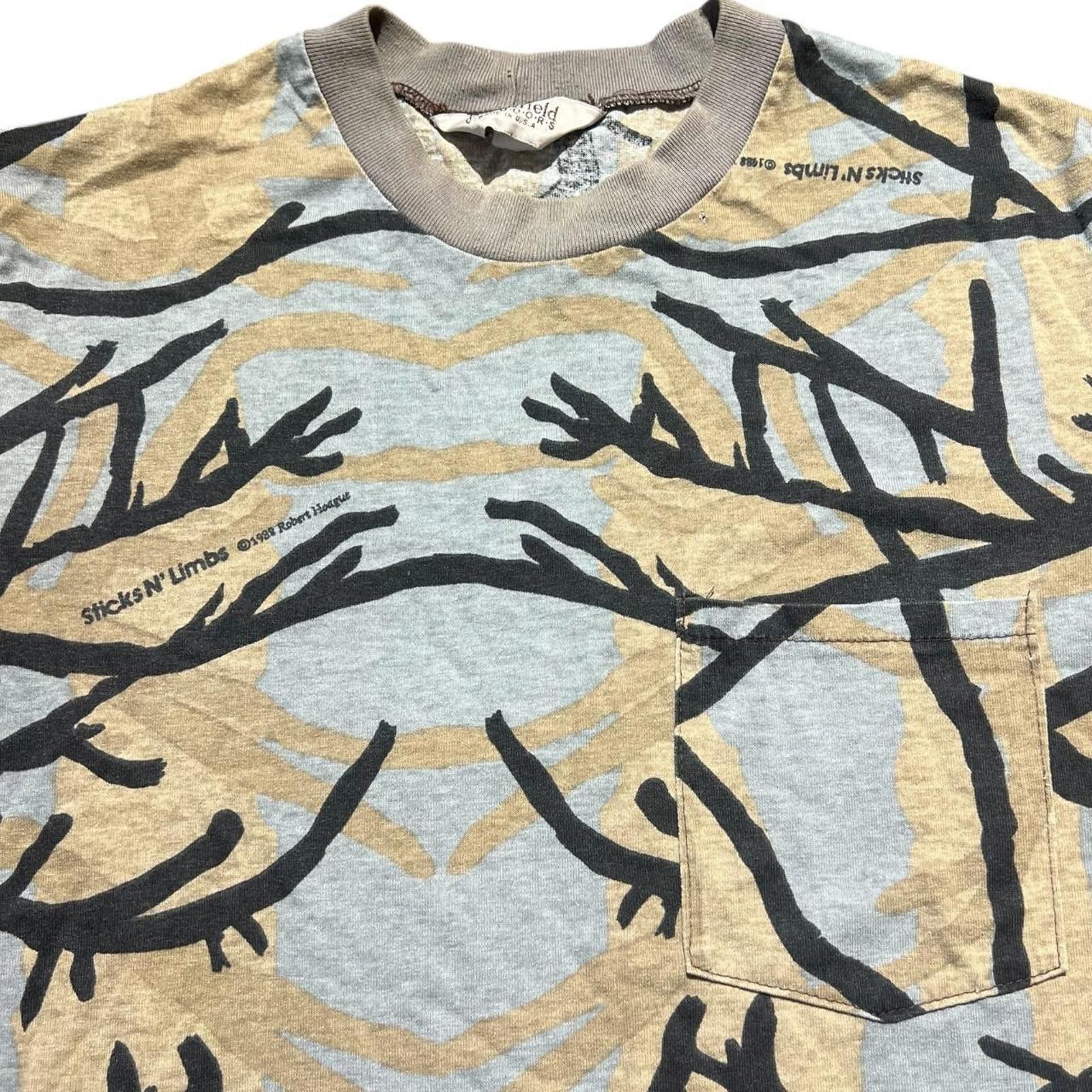 Other 1988 Clarkfield Outdoors Short Sleeve ‘Sticks N’ Limbs’ Size US XL / EU 56 / 4 - 3 Thumbnail