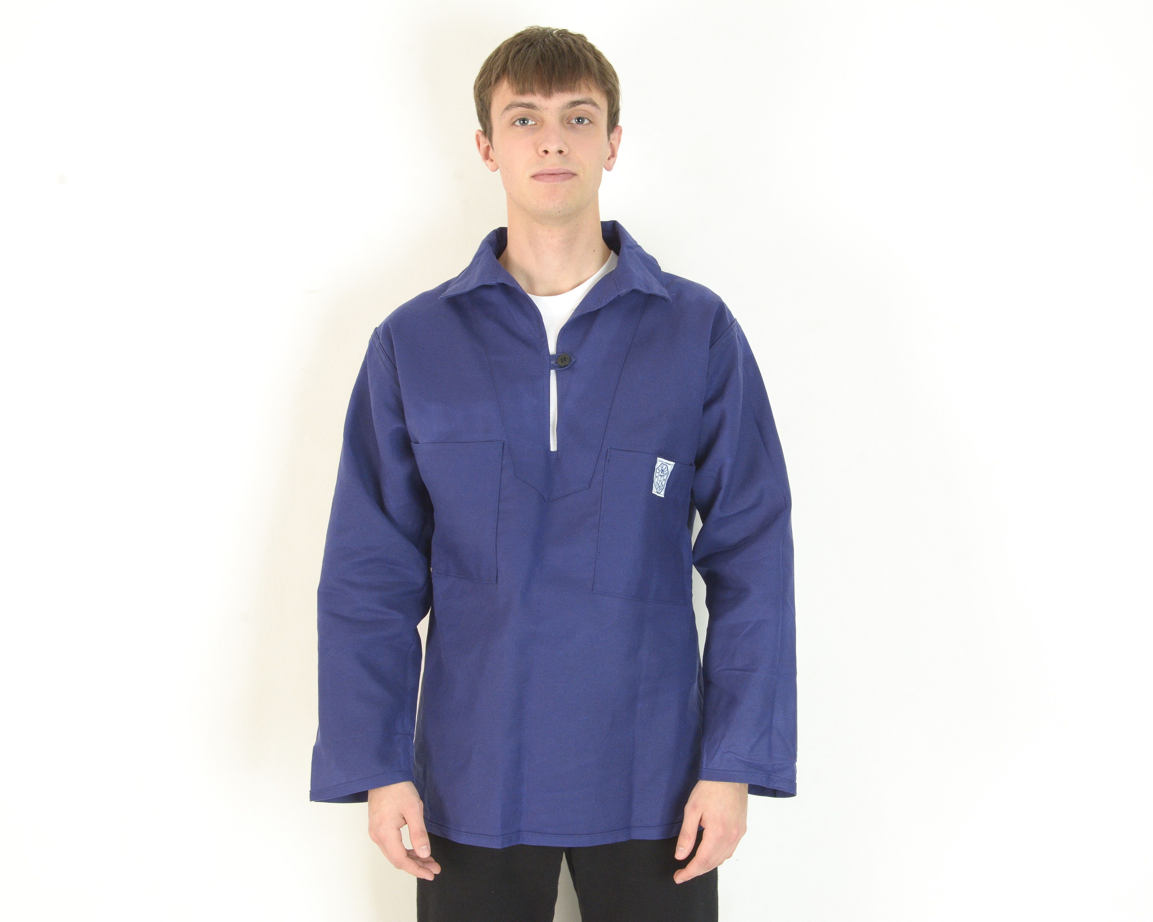 Le Laboureur Le Glazik French Sailor Smock Shirt 70s S Pullover anorak XS Size US S / EU 44-46 / 1 - 1 Thumbnail