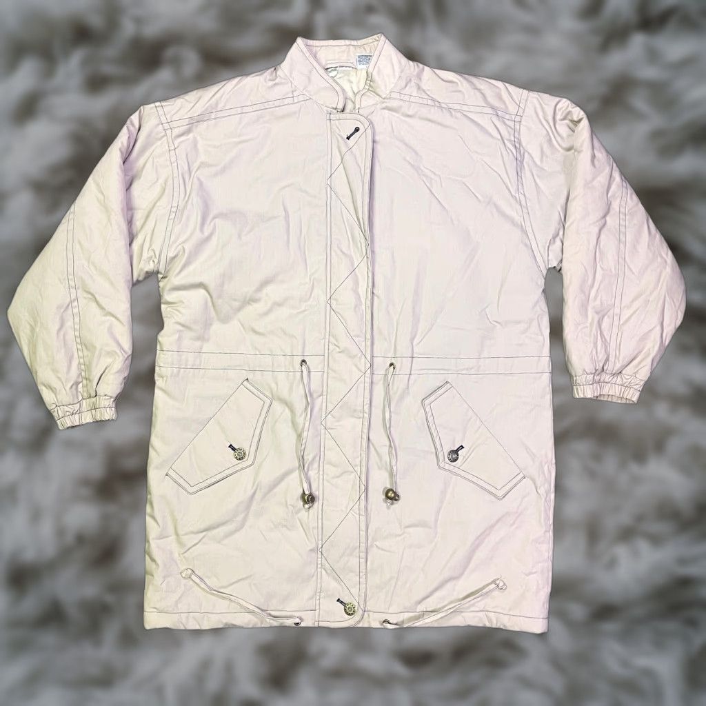 Vintage VINTAGE Cabin Creek Jacket Womens M Beige Parka Cinch Waist Chore Barn 90s Tailored Pockets Zip Canvas Mid-Length Regular Vintage Womens Mens? Size M / US 6-8 / IT 42-44 - 1 Thumbnail