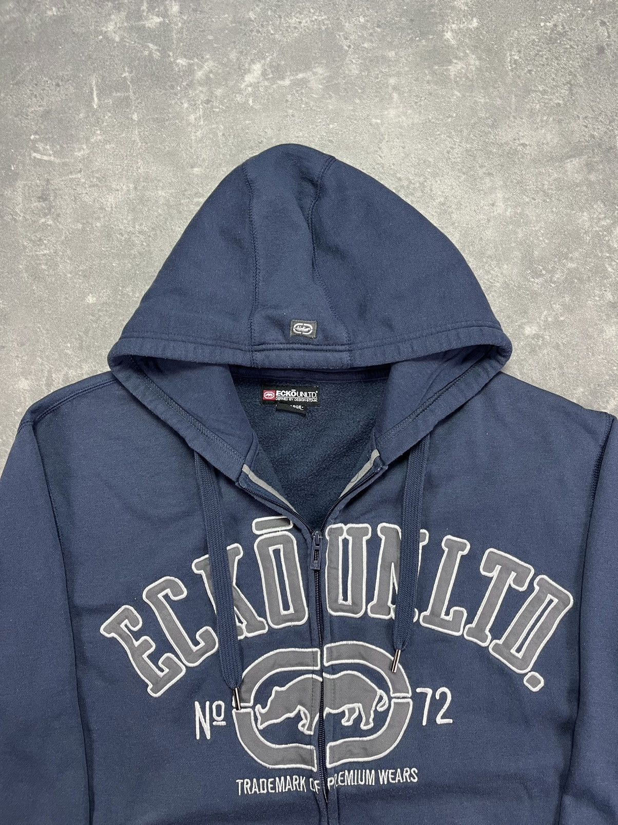 Ecko Unltd. Ecko Unltd. Dark Blue Big Logo Baggy Zip Hoodie XL Size US XL / EU 56 / 4 - 7 Thumbnail
