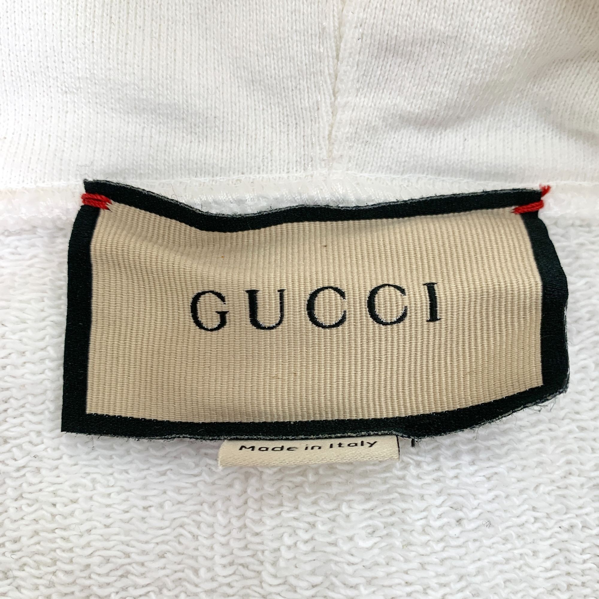 Gucci [Gucci] White Logo Star Print Hooded Sweatshirt M Size M / US 6-8 / IT 42-44 - 2 Thumbnail
