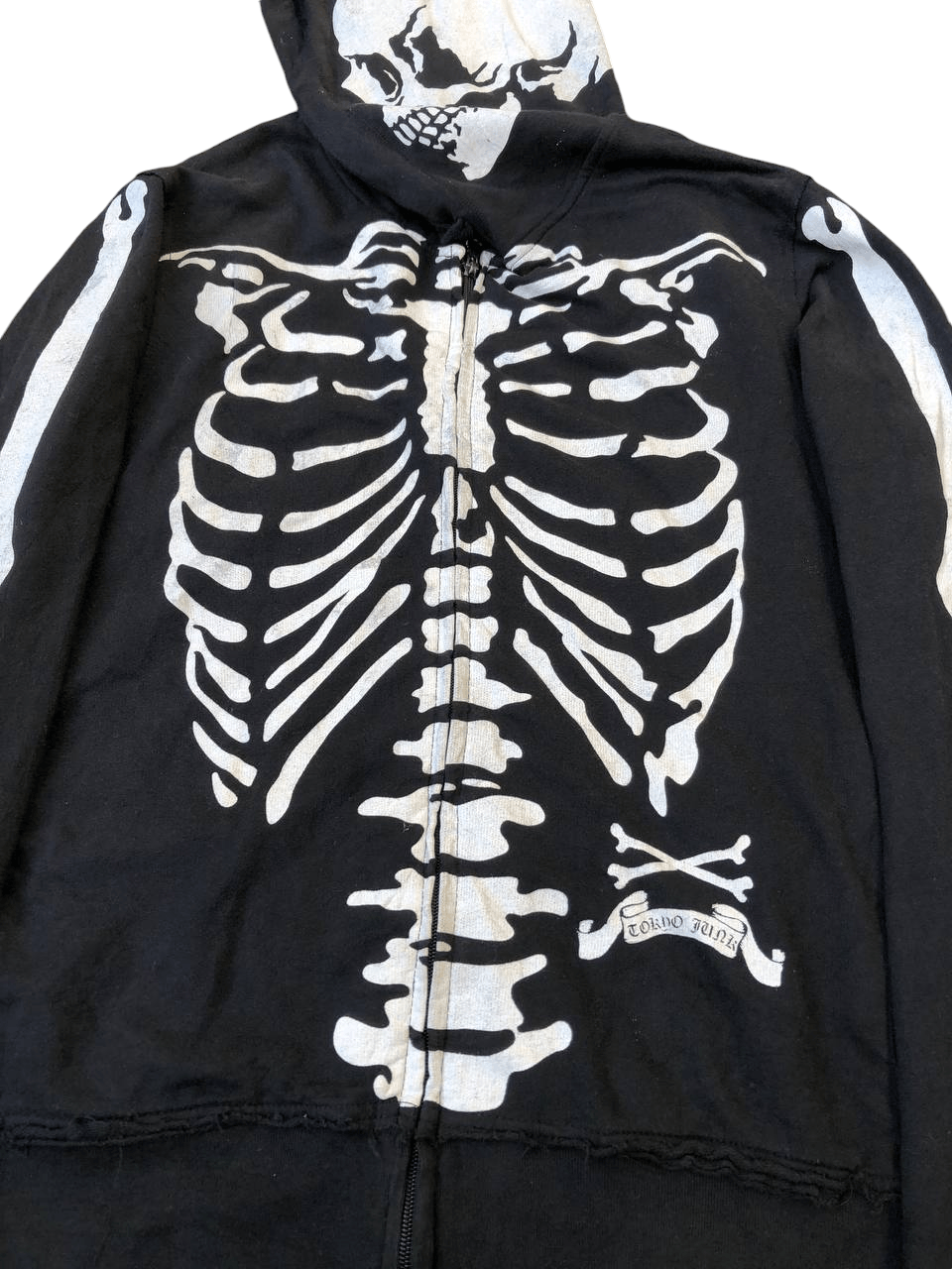 Japanese Brand × Vintage Japanese Brand Tokyo Punk Skeleton Zipper Hoodie Size US M / EU 48-50 / 2 - 5 Thumbnail