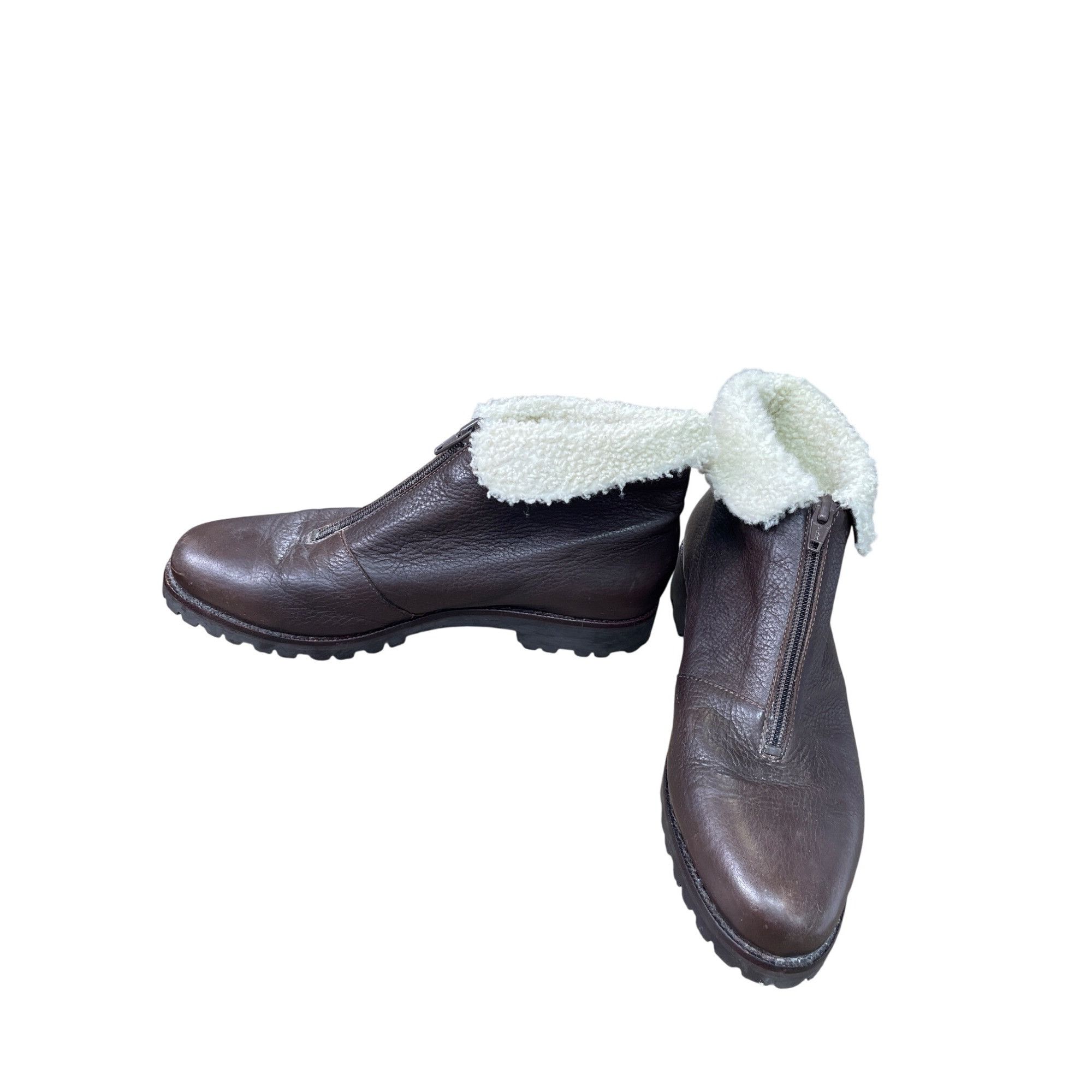 Cole Haan Cole Haan Womens Brown Leather Fur-Lined Ankle Boots Size 7. Size US 7.5 / IT 37.5 - 2 Thumbnail