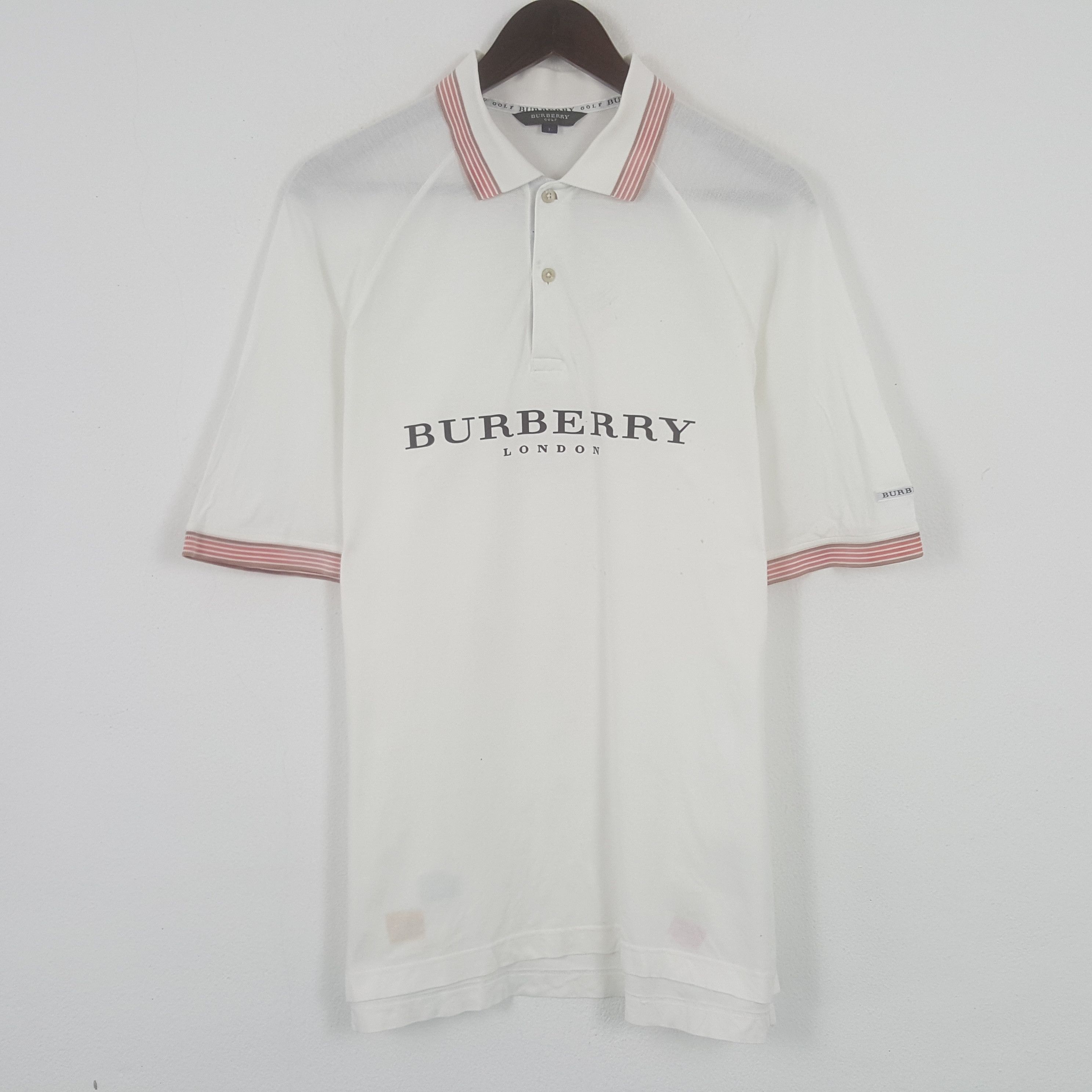 Burberry × Vintage Vintage Burberry London Custom Art Logo Polos Shirt Size US M / EU 48-50 / 2 - 1 Thumbnail