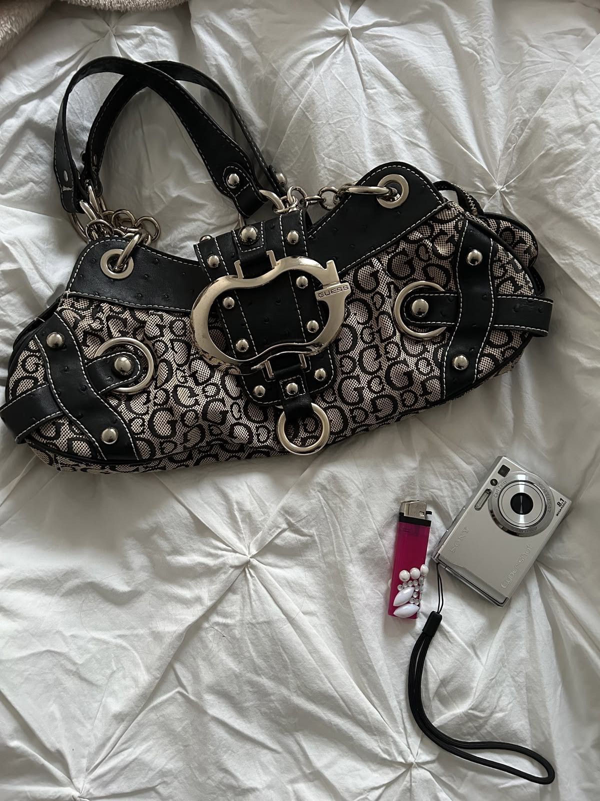 Guess Guess vintage buckle logo bag Monogram mini 00s Y2k Handbag Size ONE SIZE - 3 Thumbnail