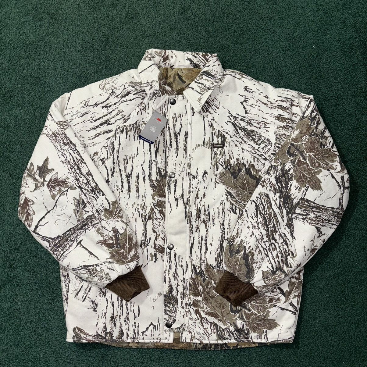 Supreme Supreme RealTree Reversible Quilted Work Jacket Snow Camo Size US S / EU 44-46 / 1 - 2 Thumbnail