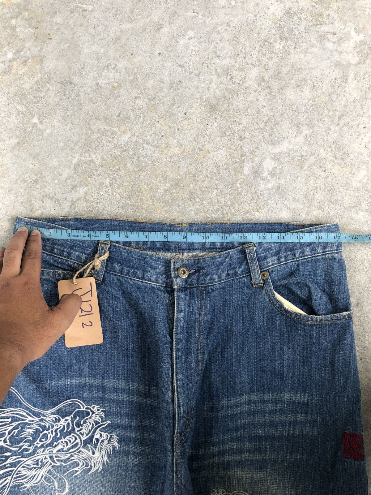Karakuri Tamashii Karakuri Tamashii Embroidered Baggy Distressed Size US 34 / EU 50 - 20 Thumbnail