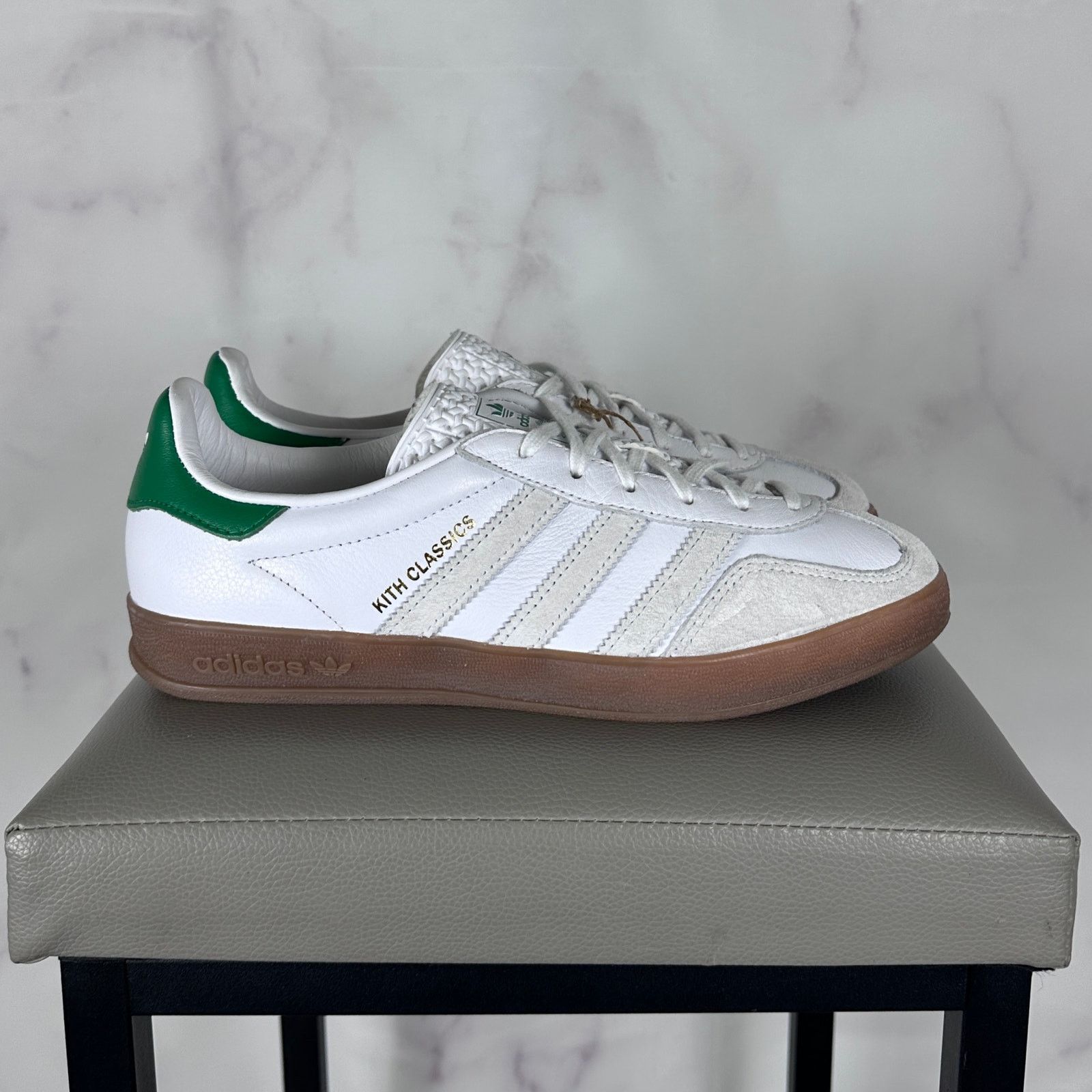 Adidas × Kith Classic Gazelle Indoor White/Green Size US 7 / EU 40 - 5 Thumbnail